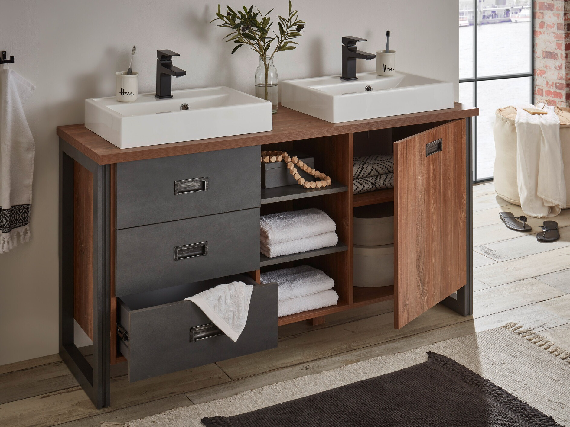 Stående badeværelseskab til håndvask Virmeli 141