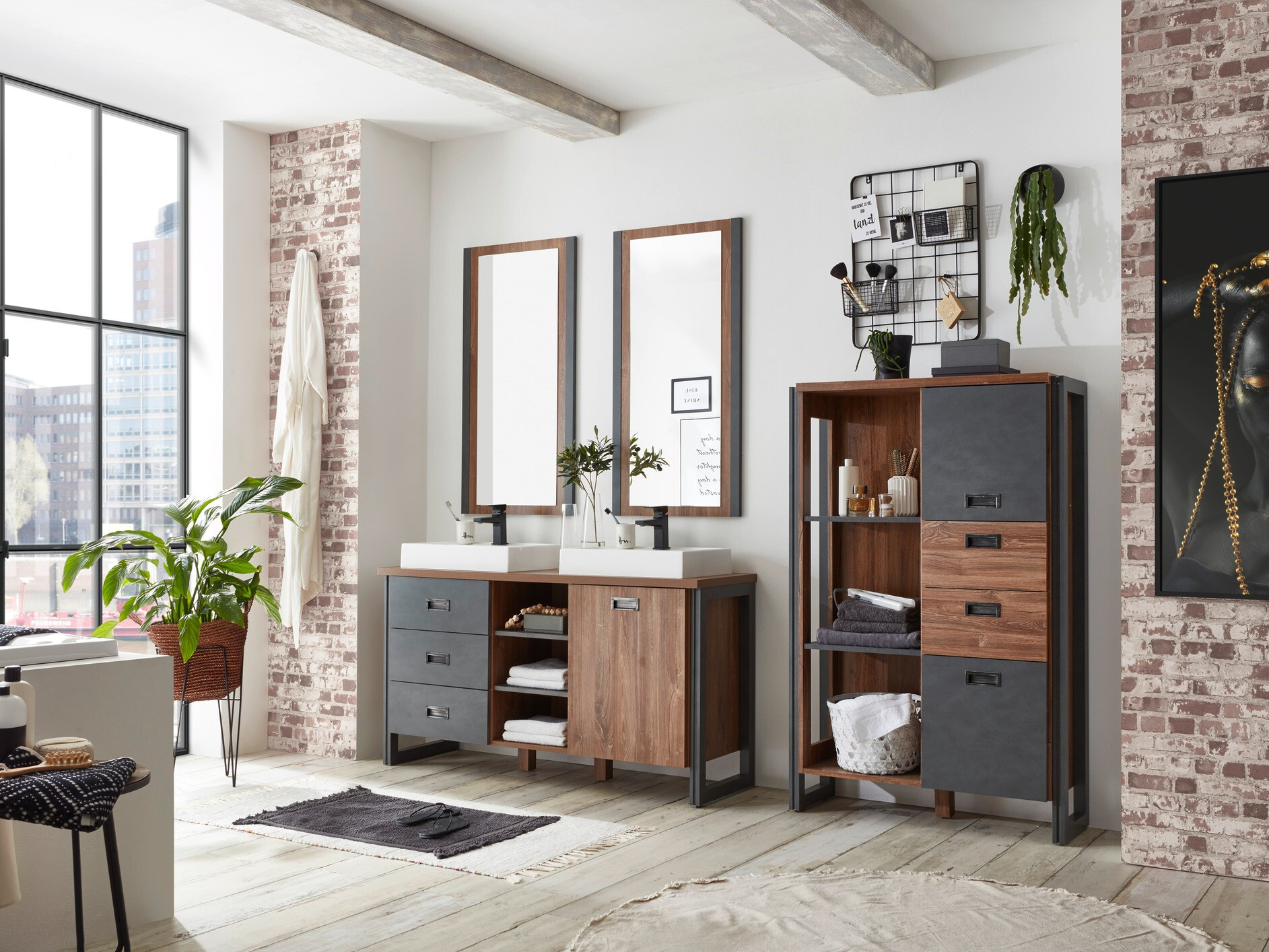 Stående badeværelseskab til håndvask Virmeli 141