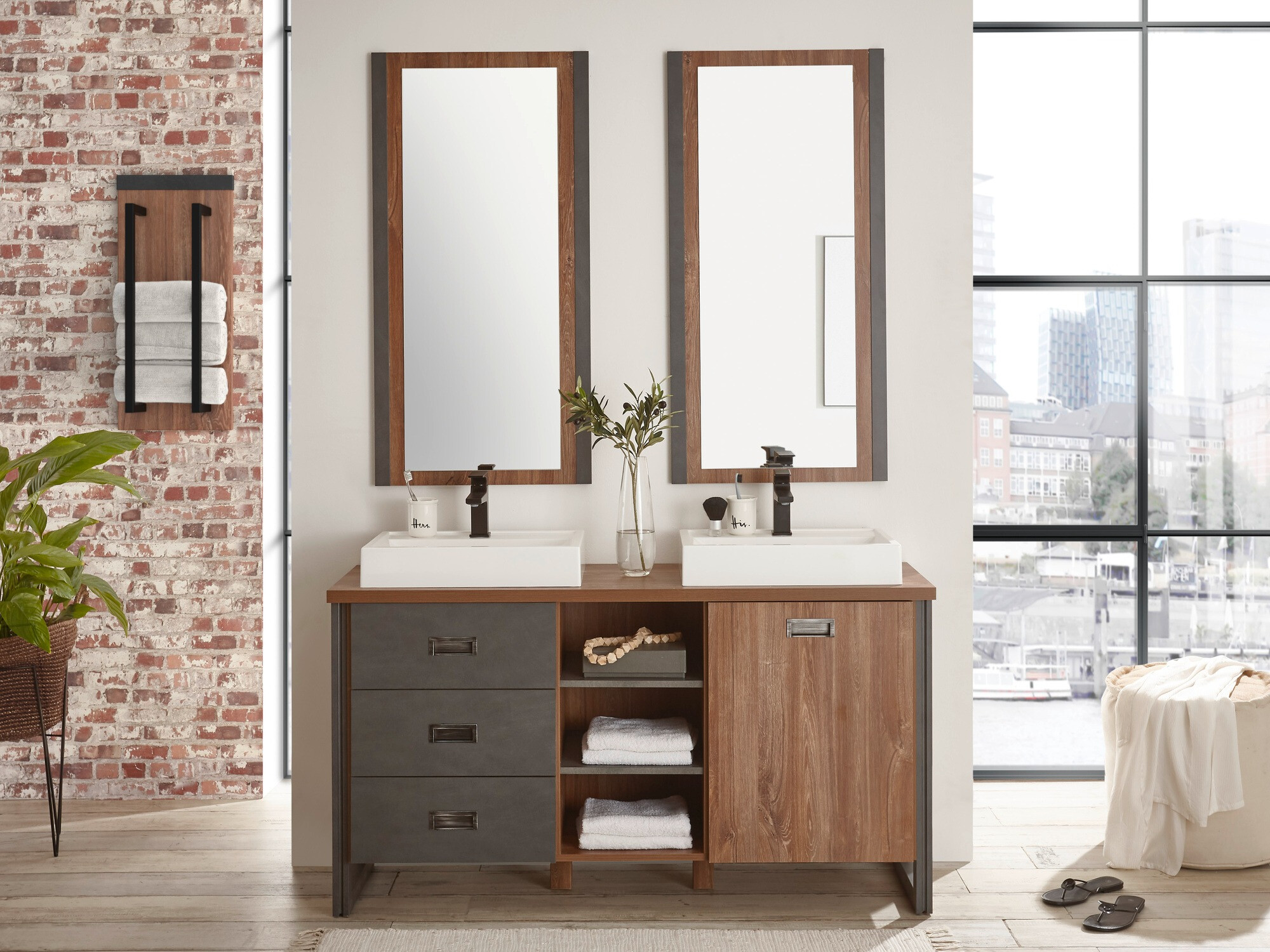 Stående badeværelseskab til håndvask Virmeli 141