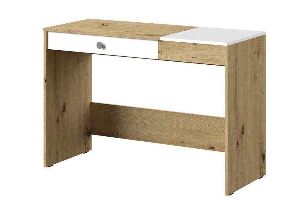 Skrivebord Almira 109 (Artisan eg + Hvid + Grå)