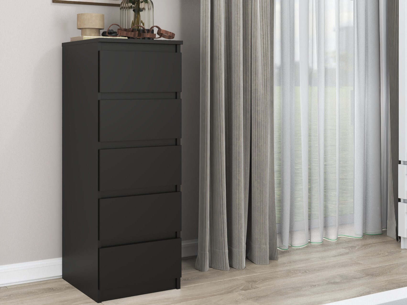 Kommode Elbvelu 121 (Sort)