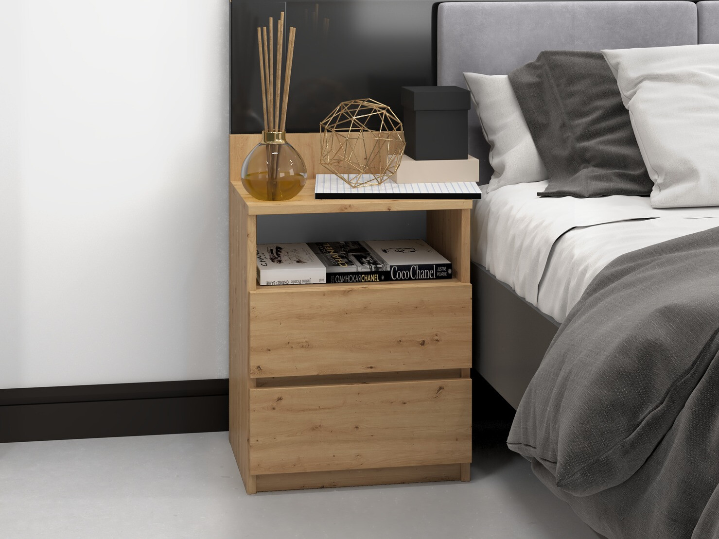 Sengebord Elbvelu 119 (Artisan eg)