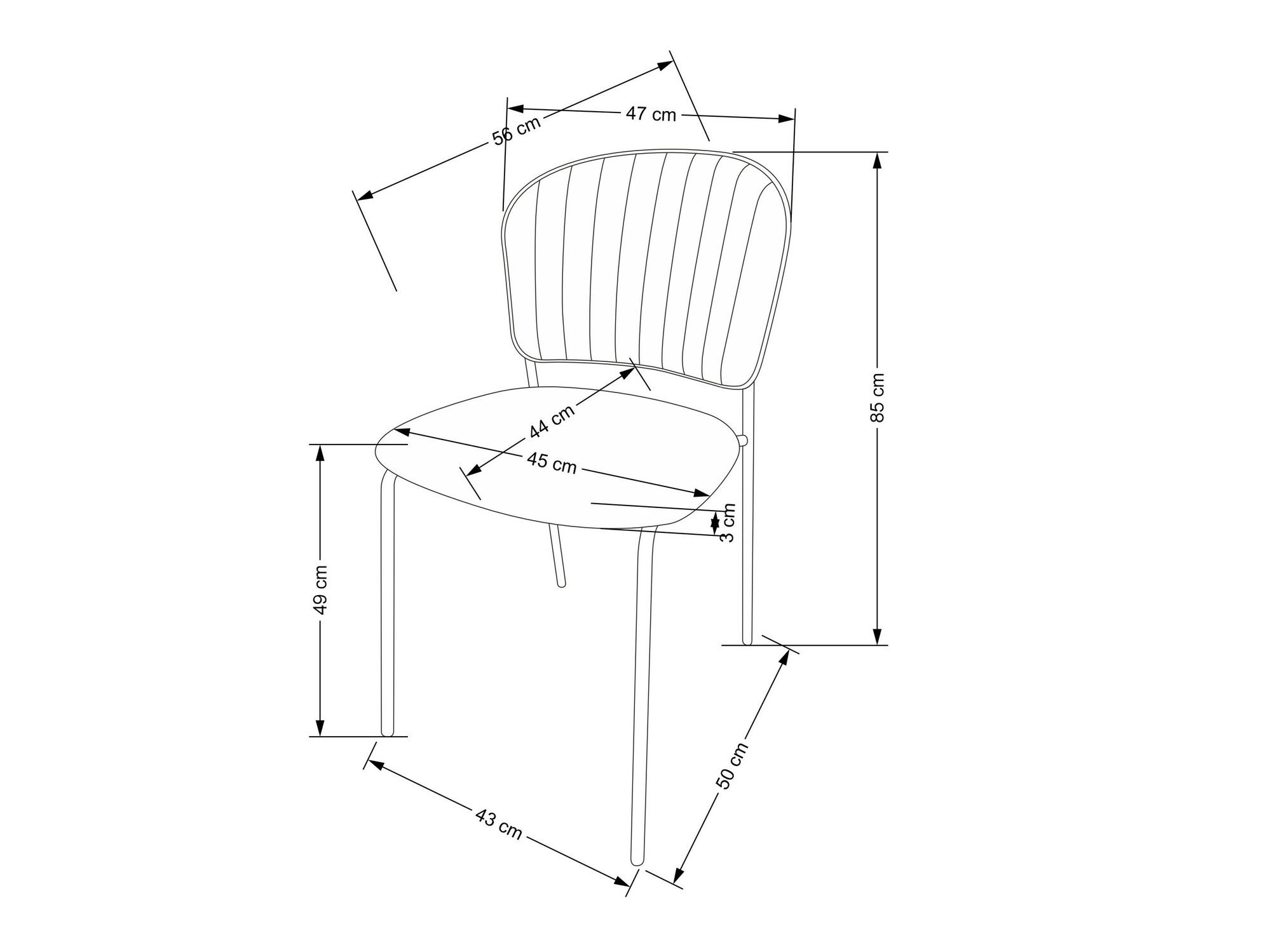 Stol Houston 1640 (Lyserød)