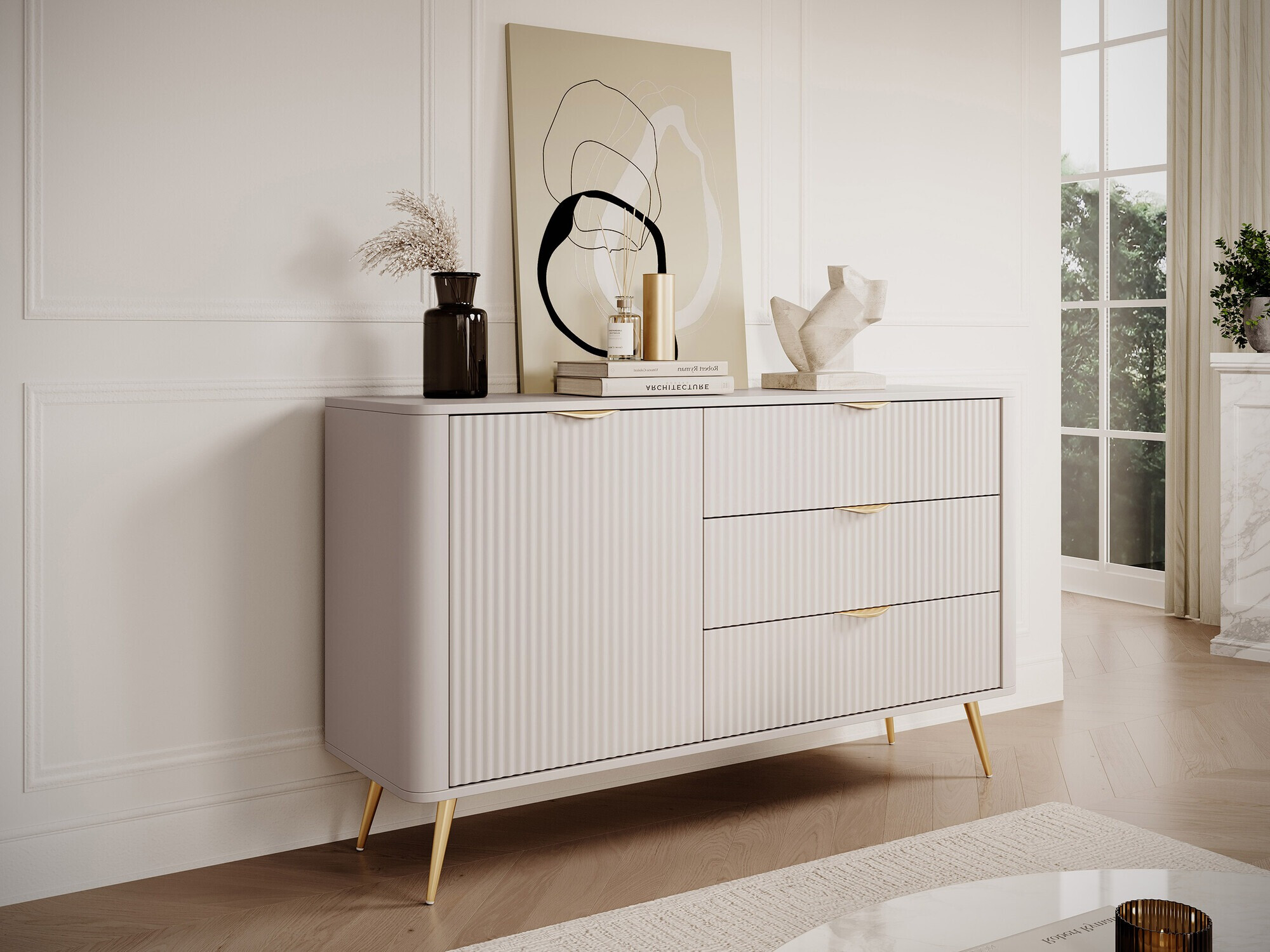 Kommode Lectum (Beige)