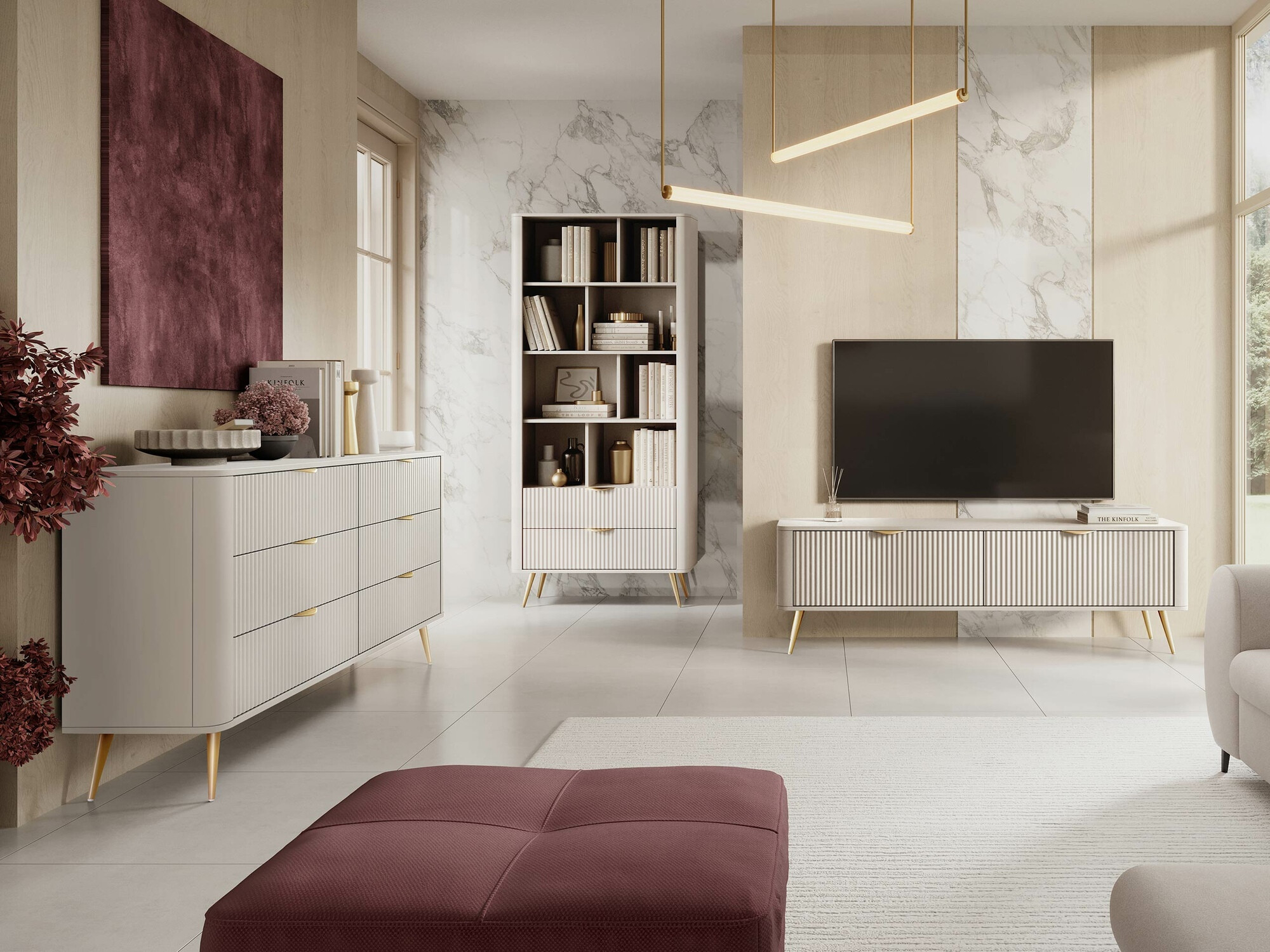 Kommode Lectum II (Beige)