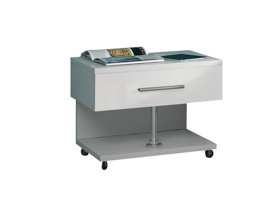 Sengebord Campus (Hvid + Glansfuld hvid)