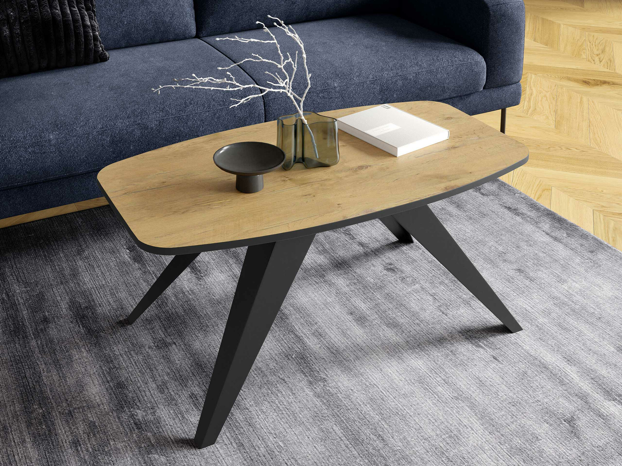 Sofabord Oswego 117 (Sort + Lancelot eg)