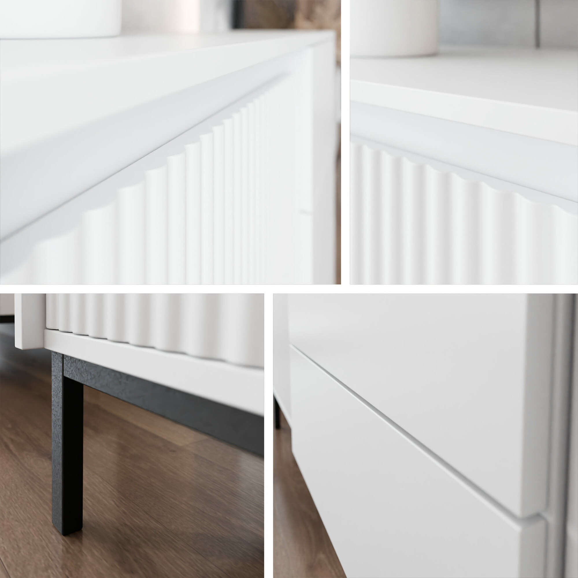 Sengebord Comfivo Delruva (Hvid)