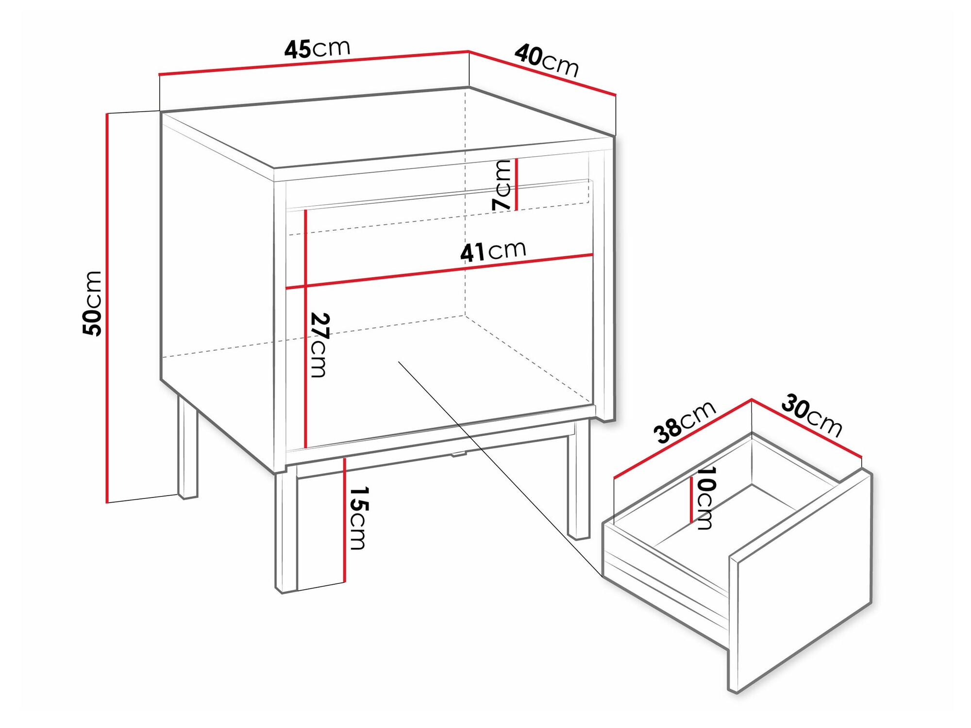 Sengebord Comfivo Delruva (Sort)