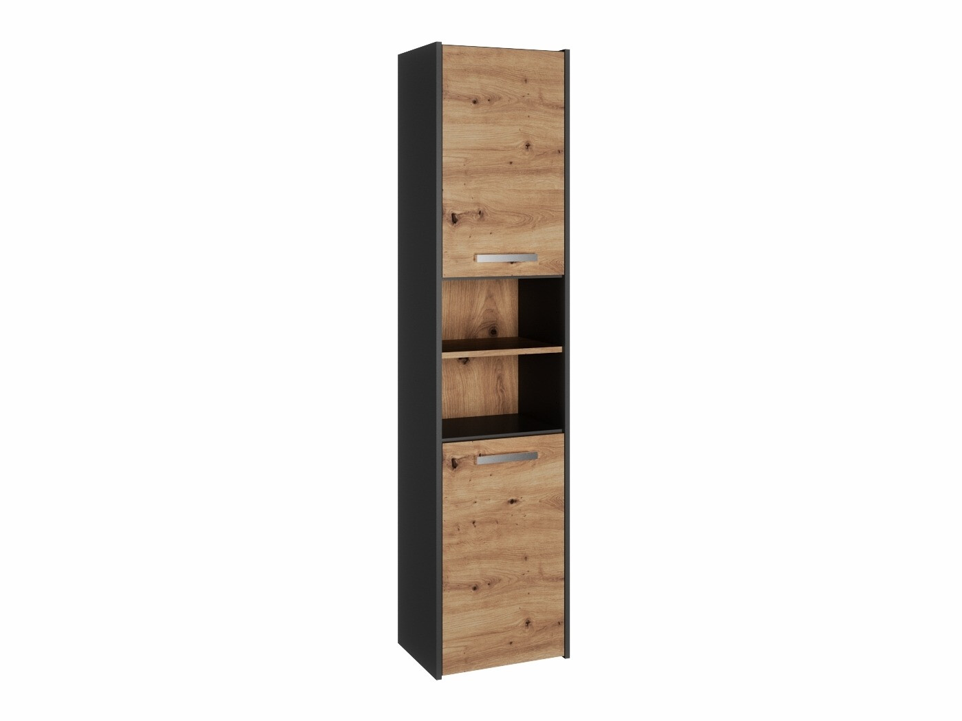 Stående badeværelsesskab Mandeville 250 (Antracit + Artisan eg)