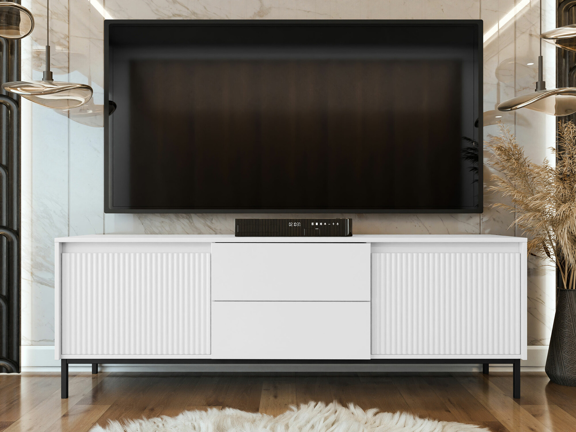 TV-bord Comfivo Delruva 104 (Hvid)