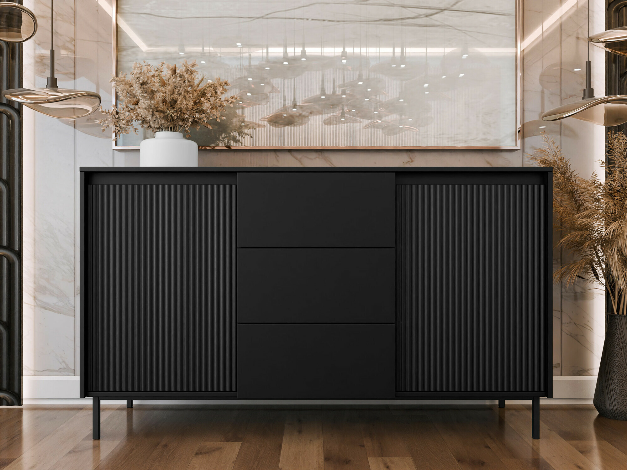 Kommode Comfivo Delruva 101 (Sort)