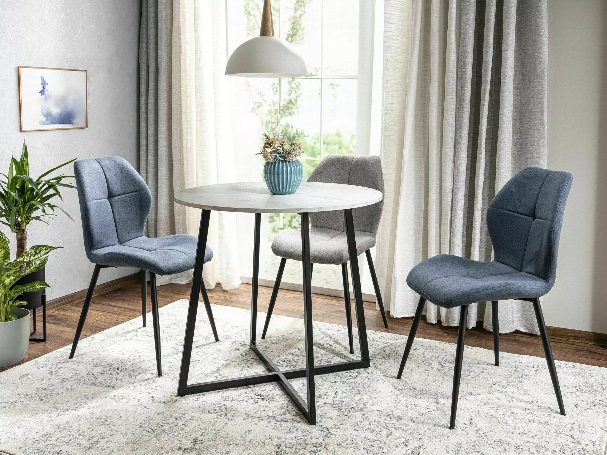 Bord Detroit 131 (Hvid marmor)