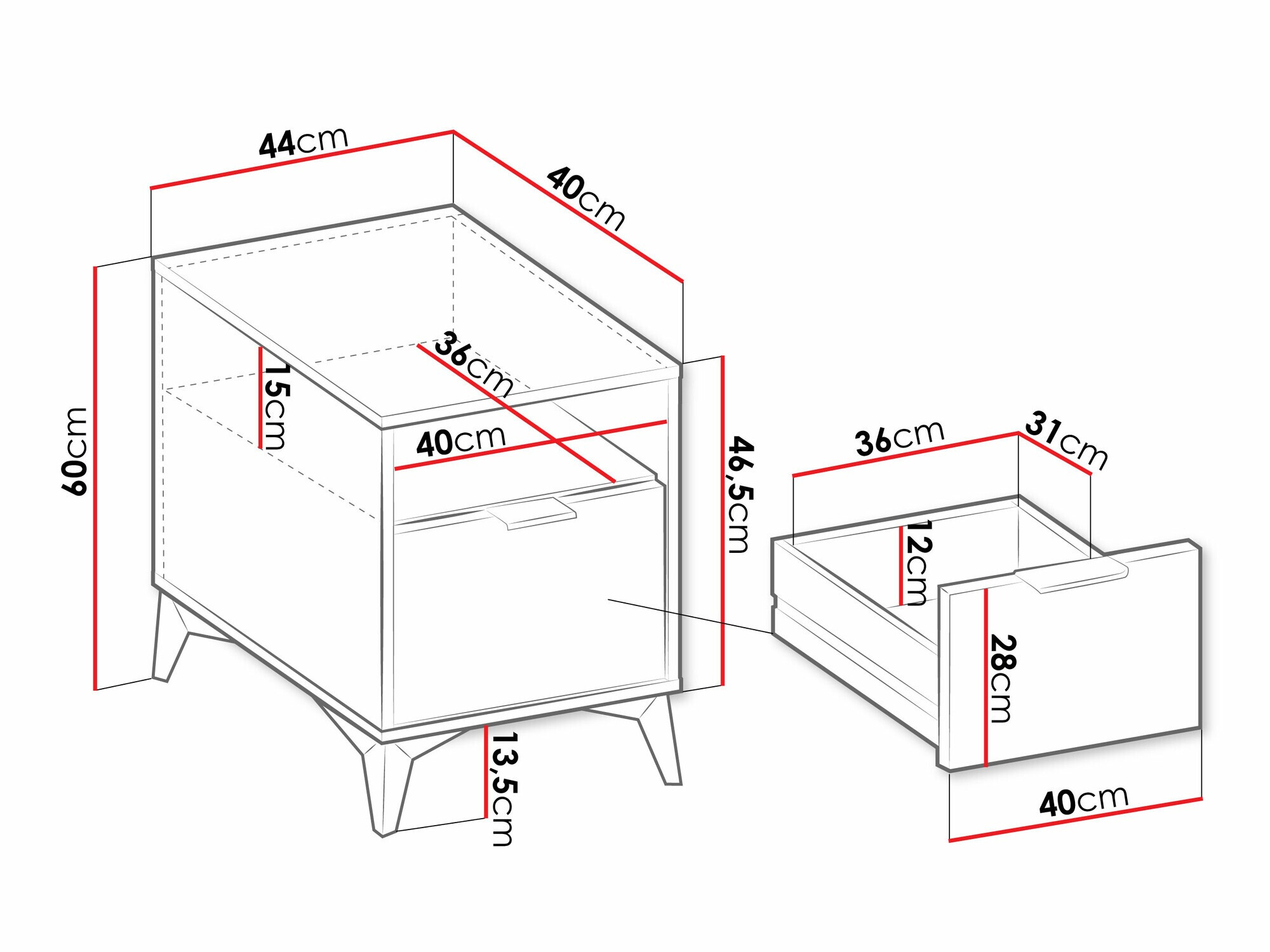 Sengebord Comfivo Citrus