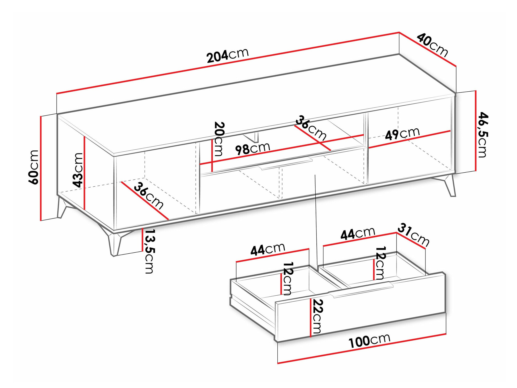 TV-bord Comfivo Citrus