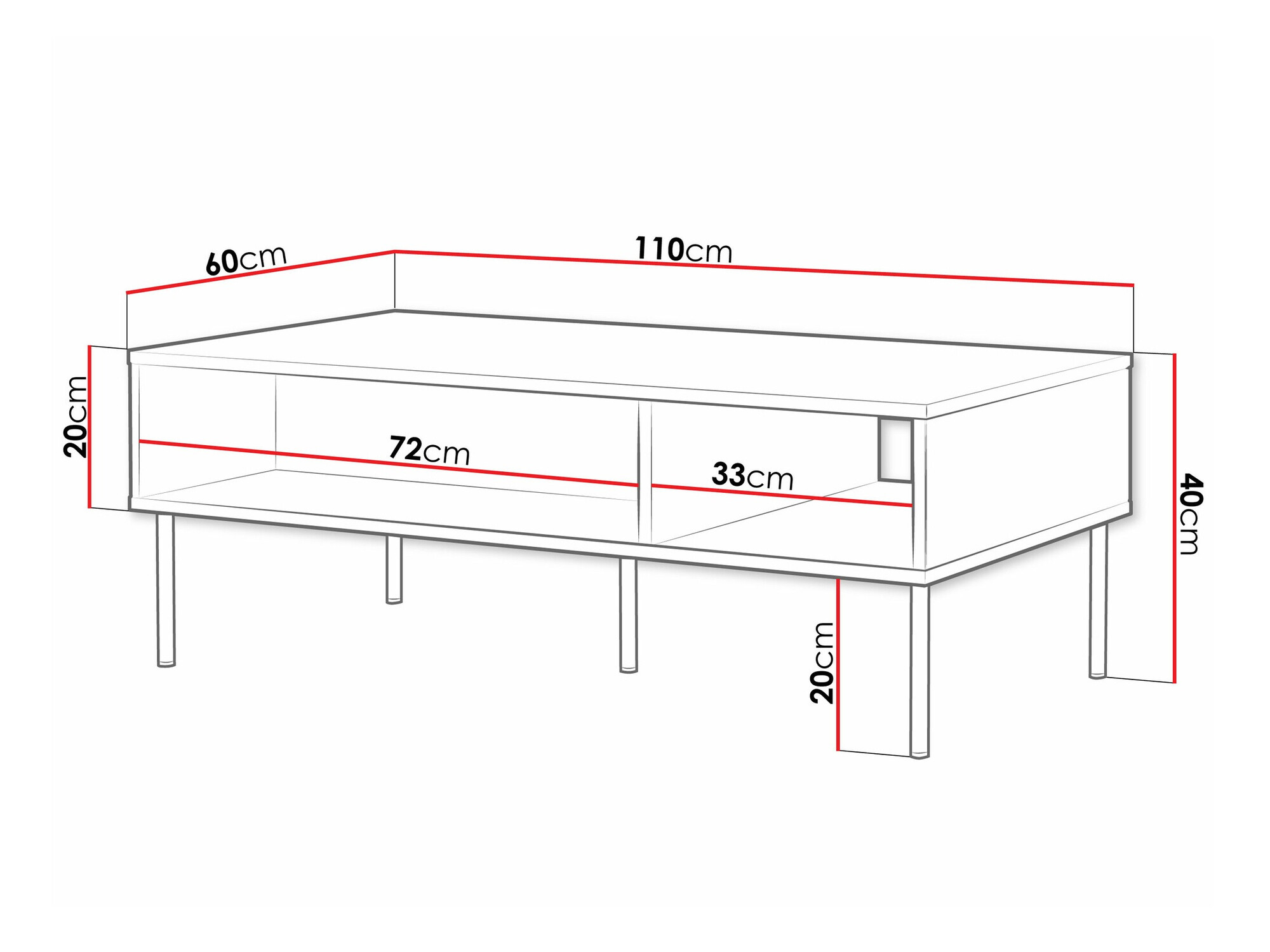 Sofabord Celra (Hvid)