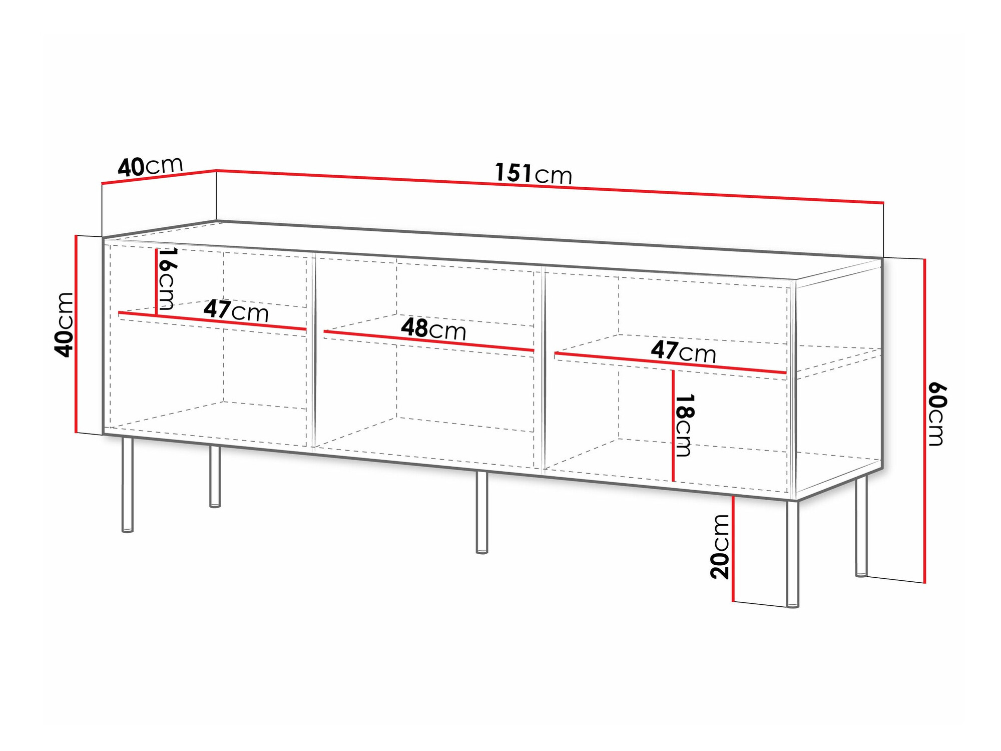 TV-bord Celra (Hvid)