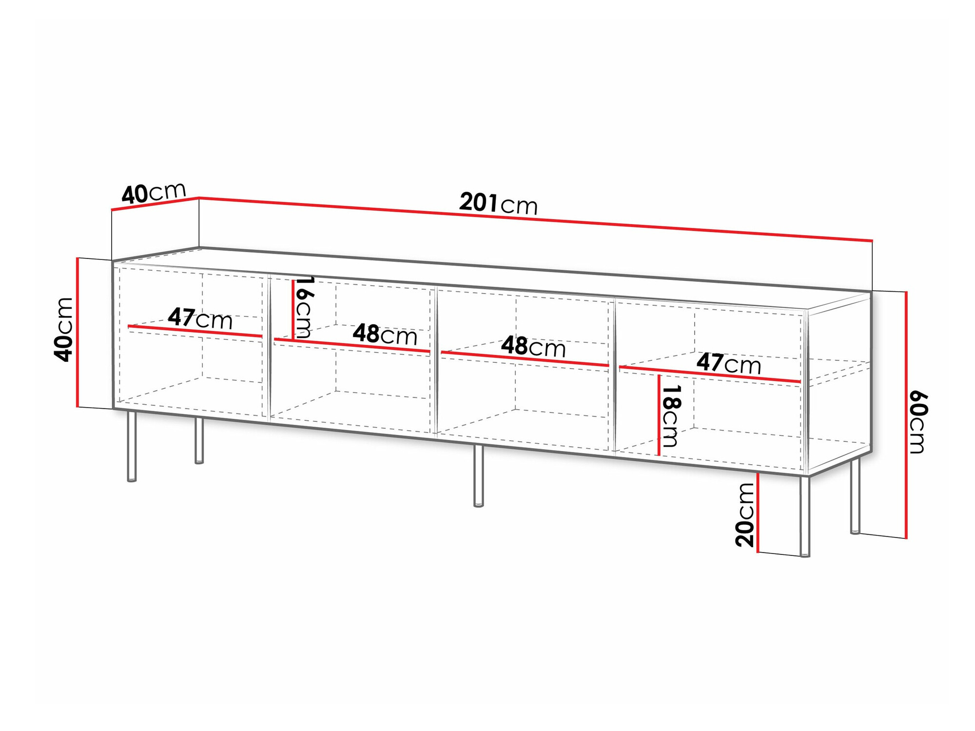 TV-bord Celra I (Hvid)