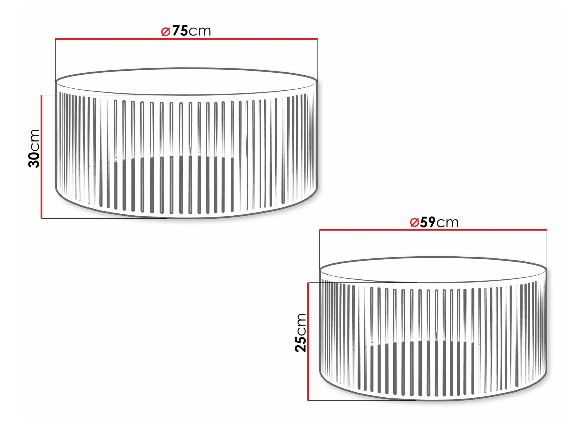 Sofabordssæt Oswego 124 (Hvid)