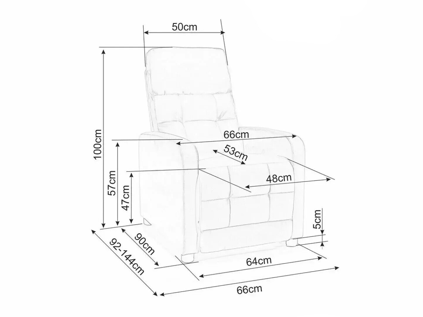 Hvilestol Detroit 197 (Lysebrun)
