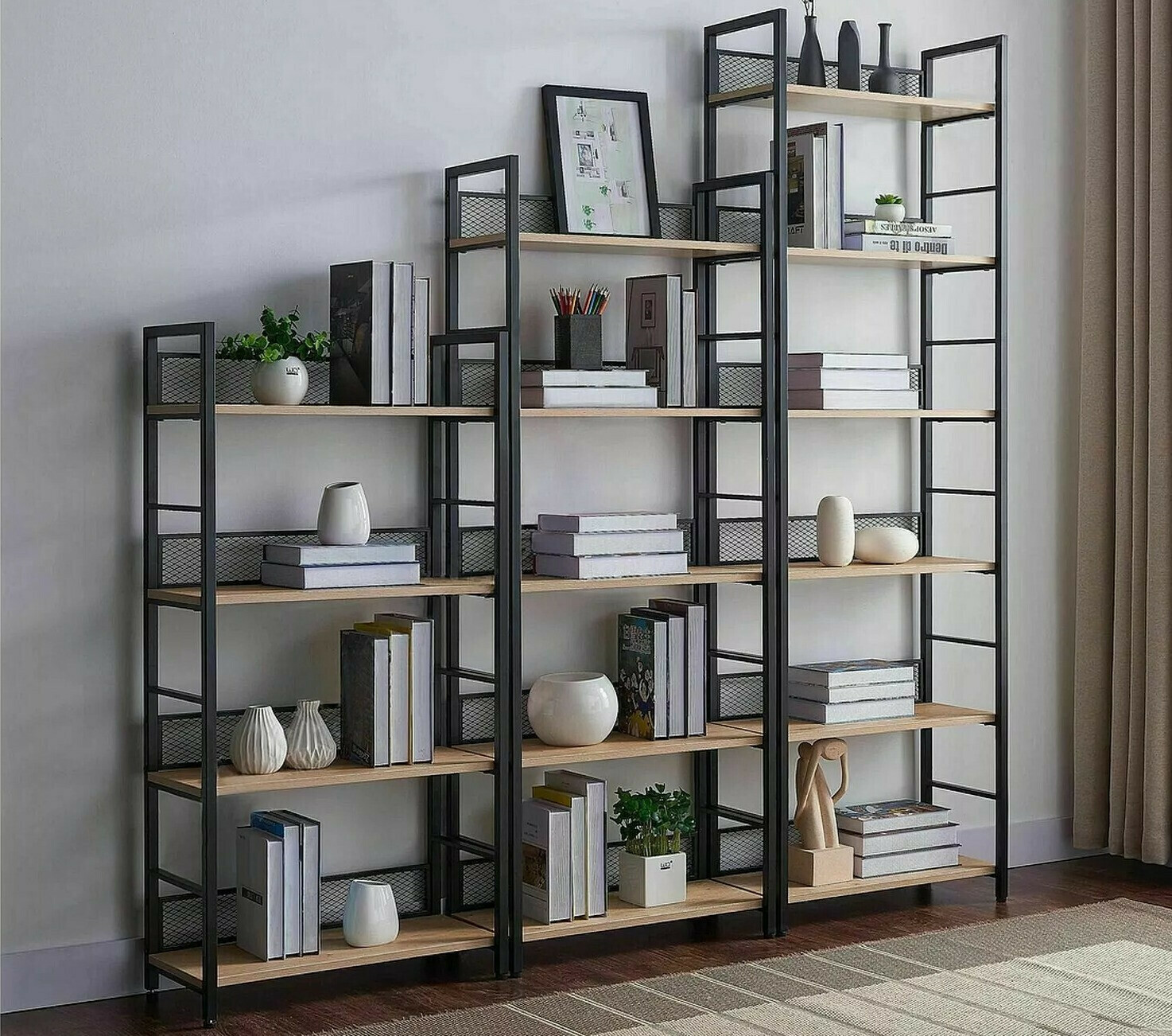 Reol Detroit 186 (Sort + Egetræ)