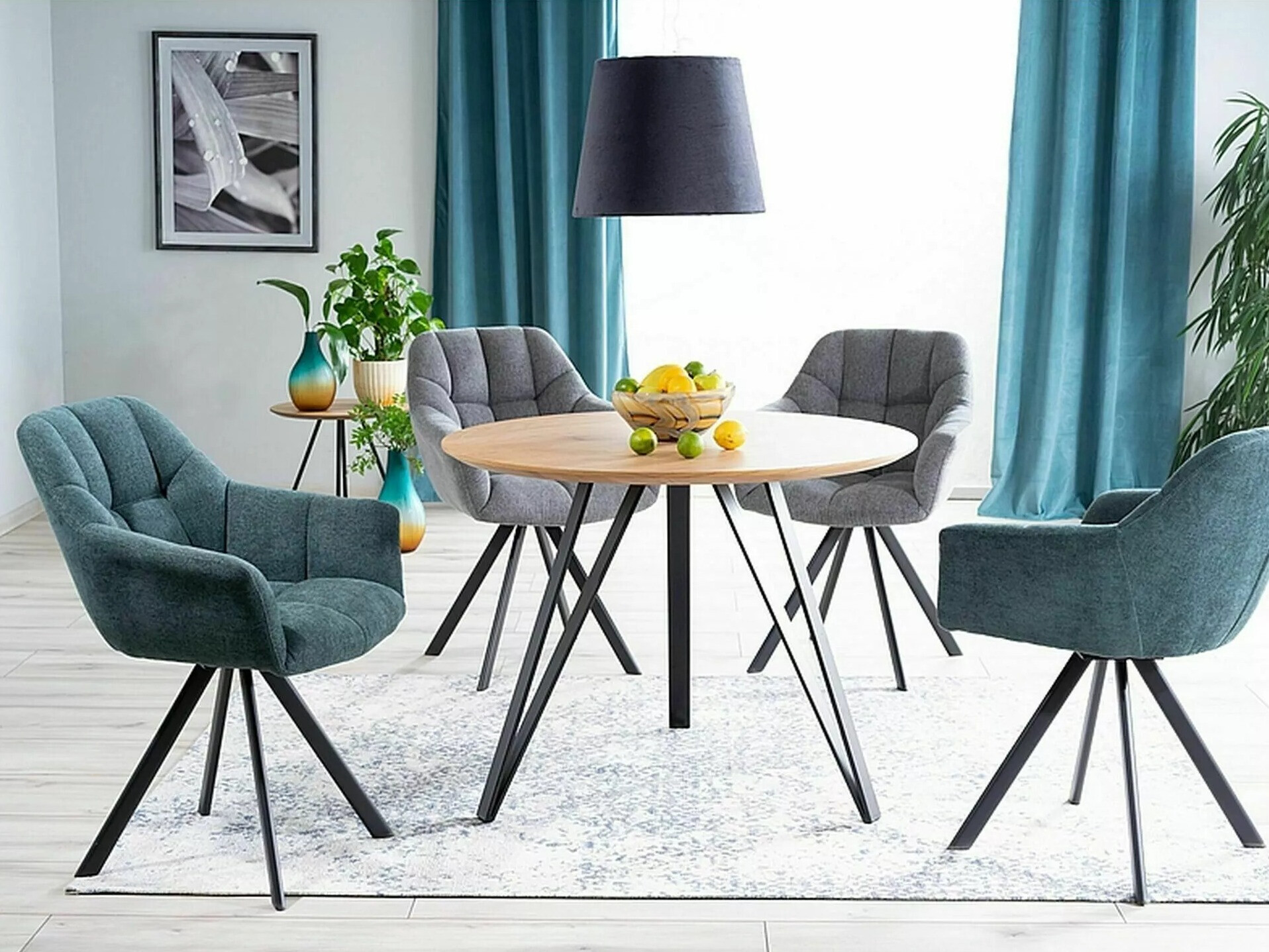 Bord Detroit 251 (Sort + Egetræ)