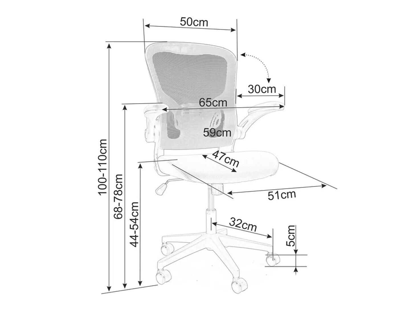Kontorstol Detroit 272 (Sort)