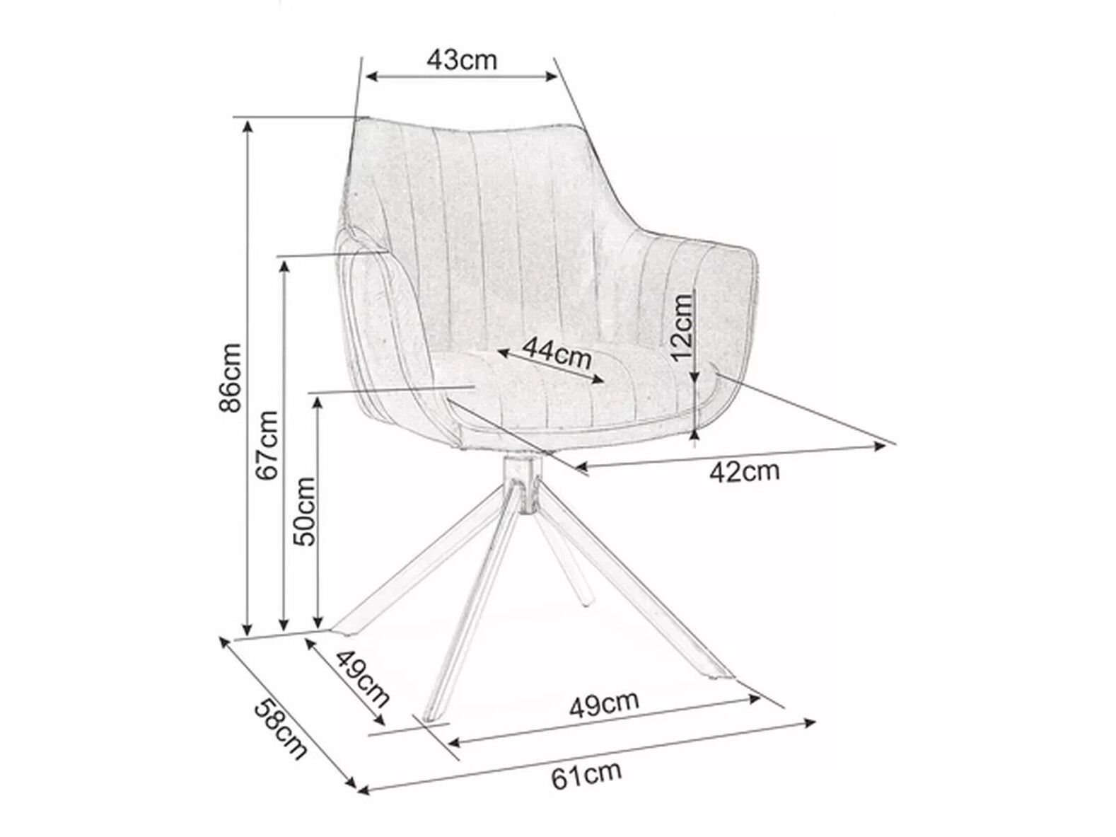 Stol Detroit 226 (Grå)