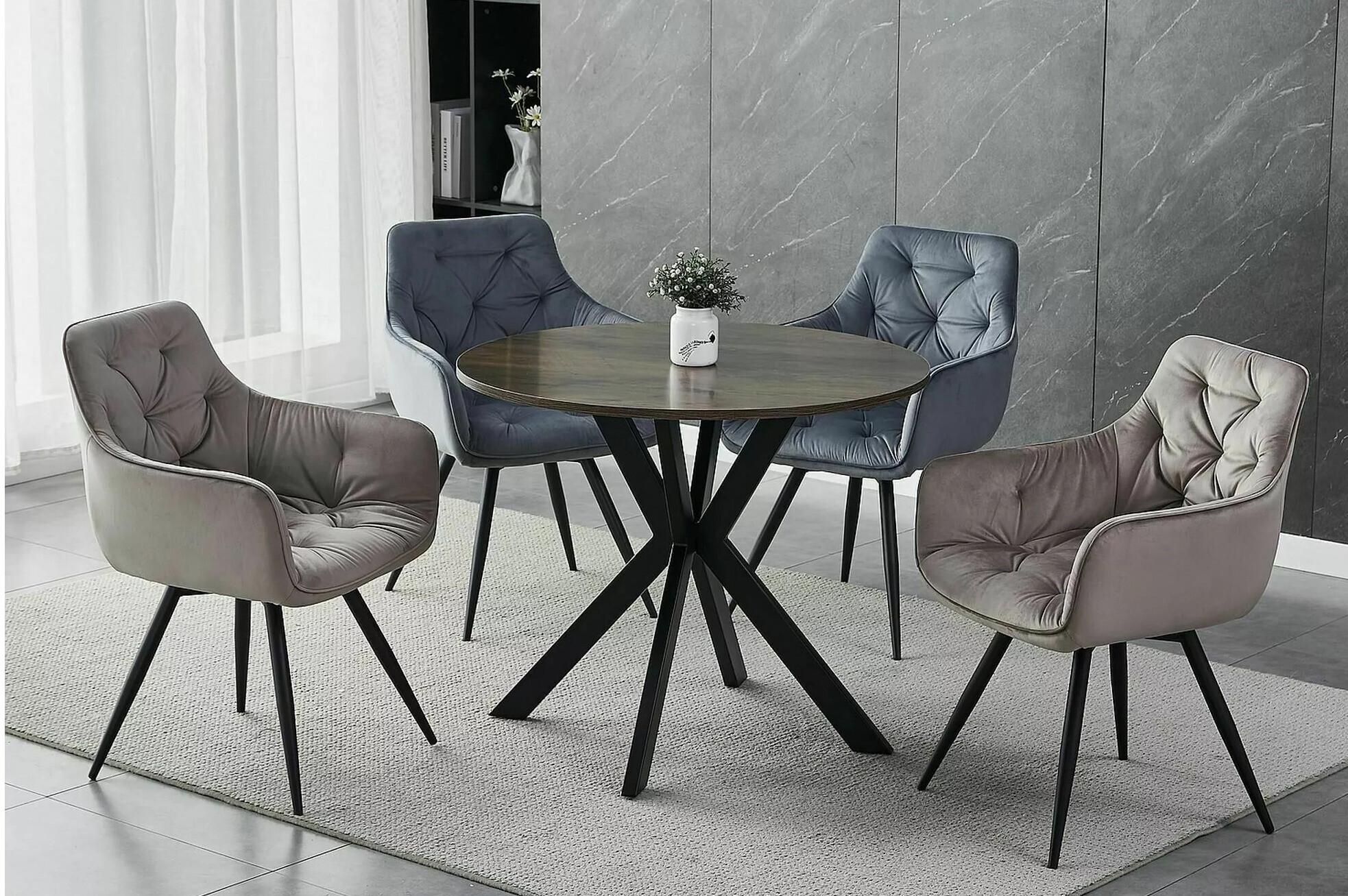 Stol Detroit 286 (Lysebrun)