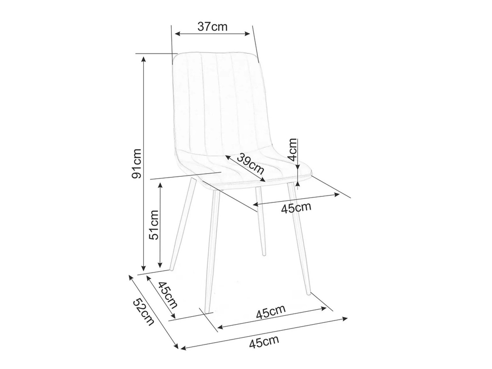 Stol Detroit 287 (Grå)