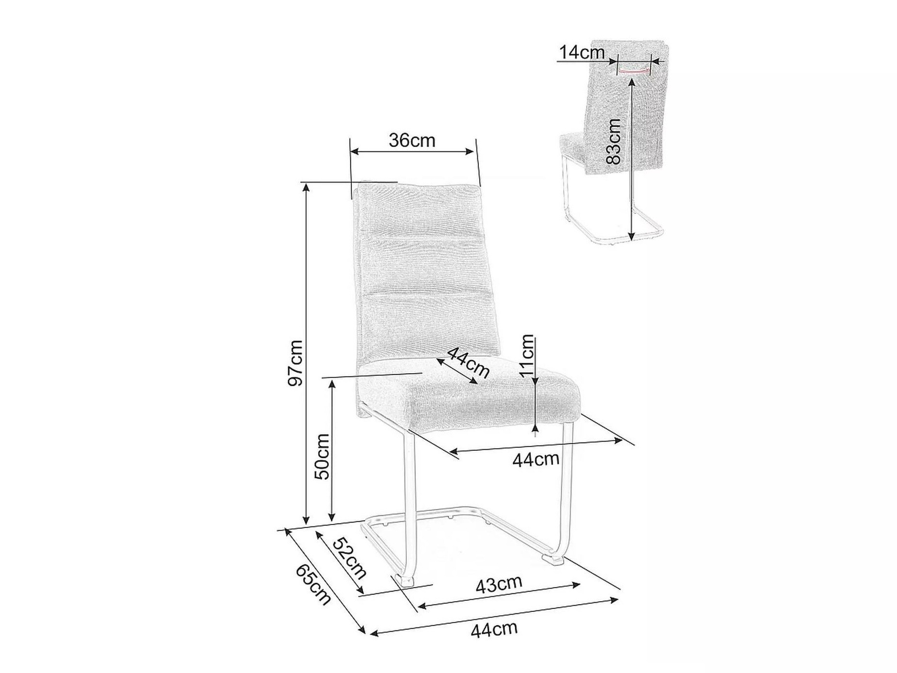 Stol Detroit 294 (Lys oliventræ)
