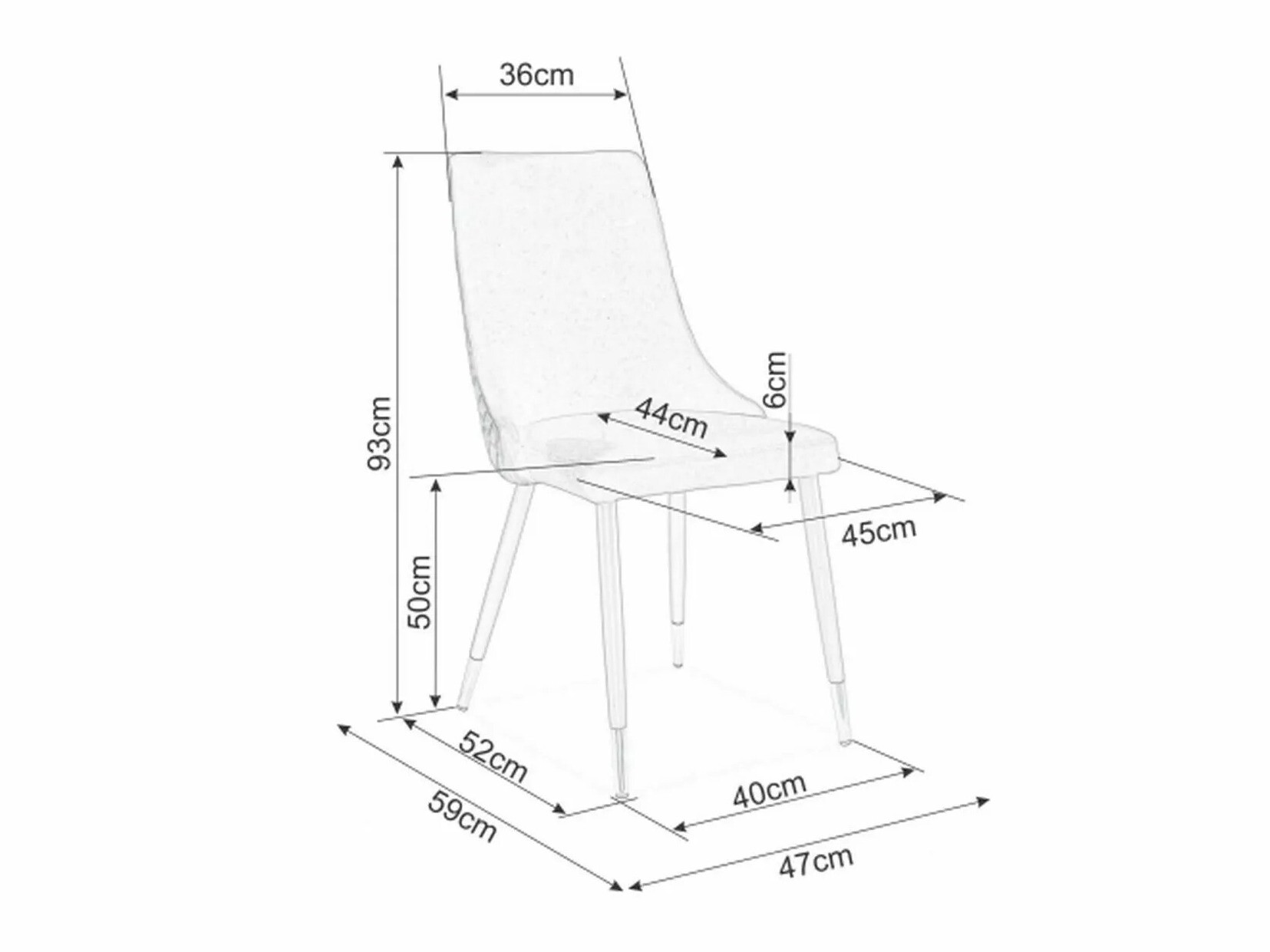 Stol Detroit 347 (Grå)