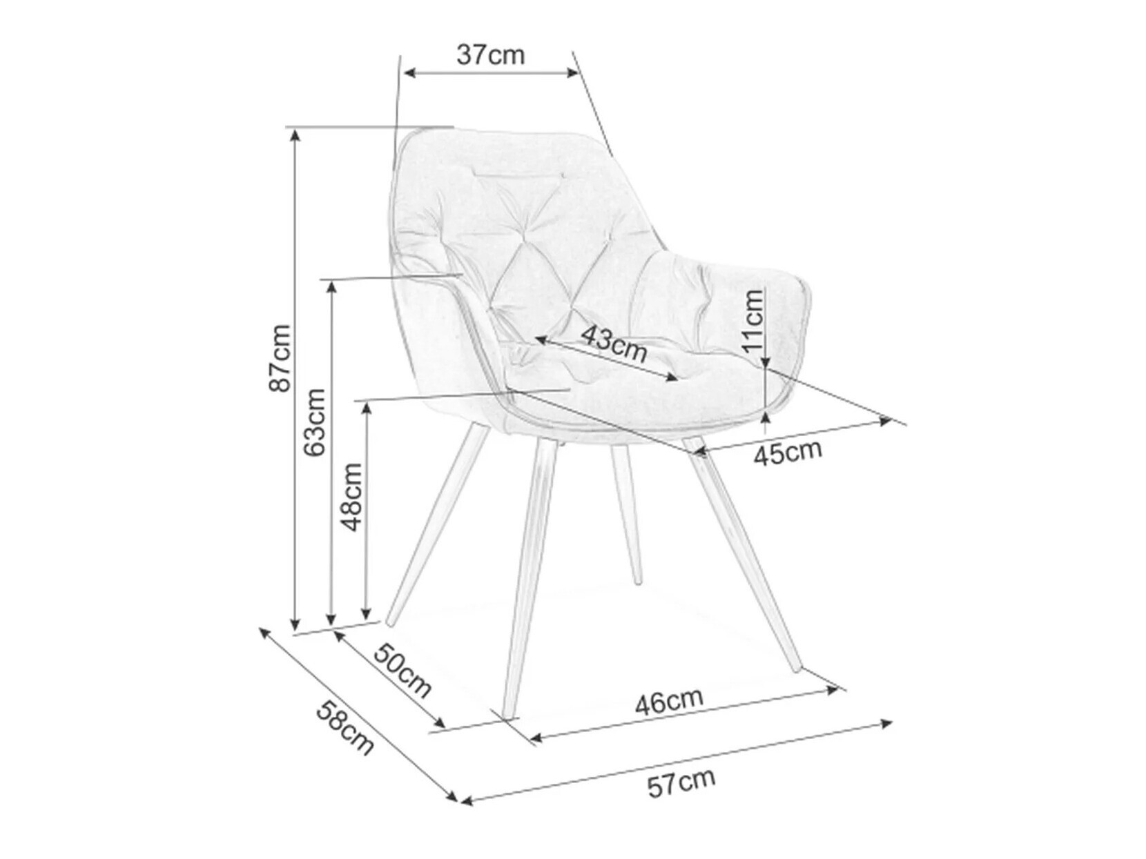 Stol Detroit 354 (Beige)