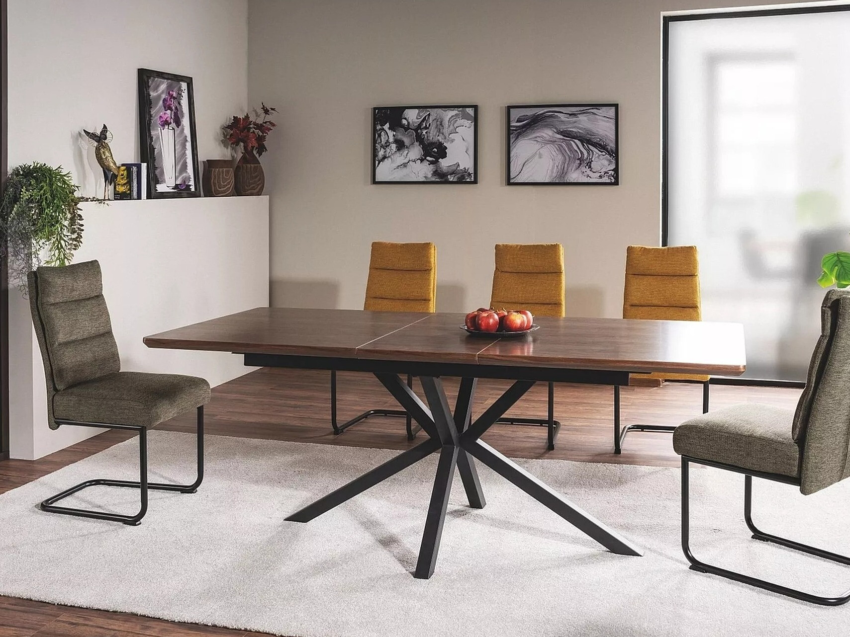 Bord Detroit 374 (Valnød + Sort)
