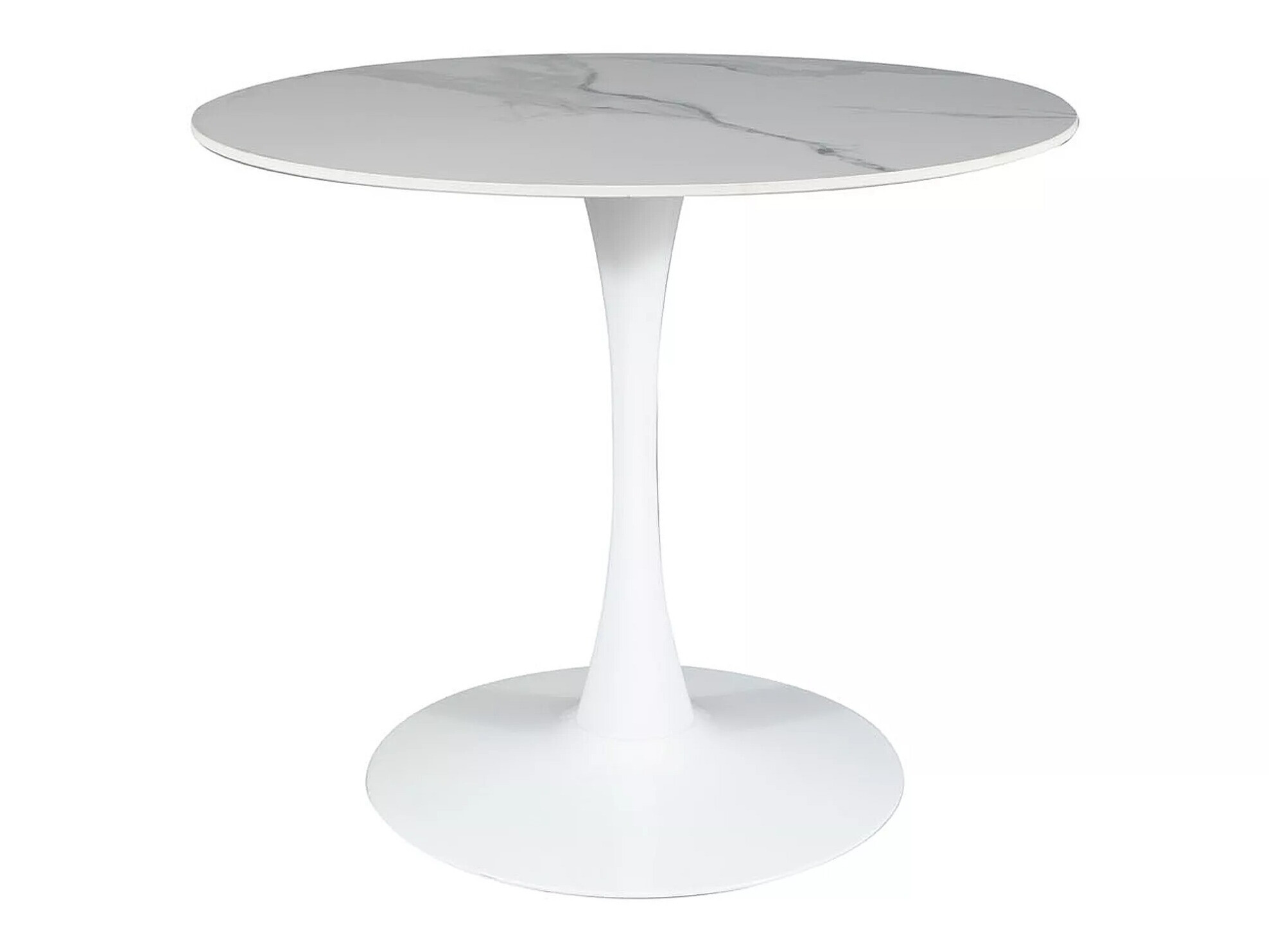 Bord Detroit 378 (Hvid marmor + Hvid)