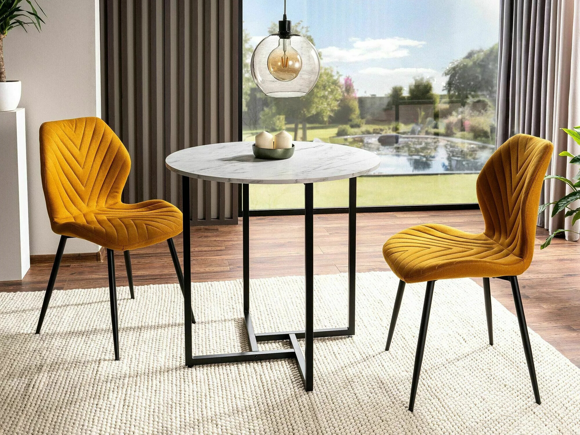 Bord Detroit 386 (Hvid marmor)