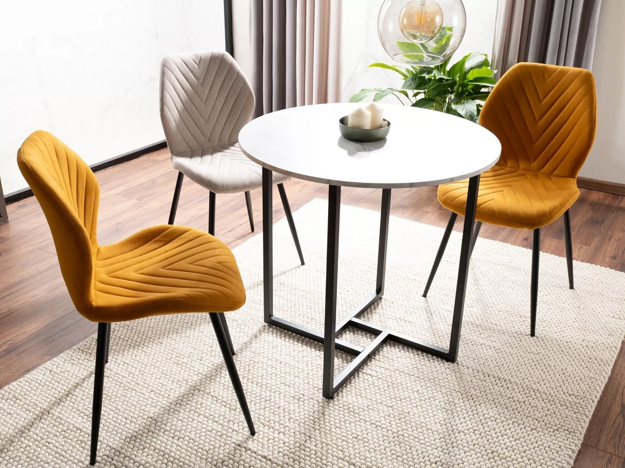 Bord Detroit 386 (Hvid marmor)