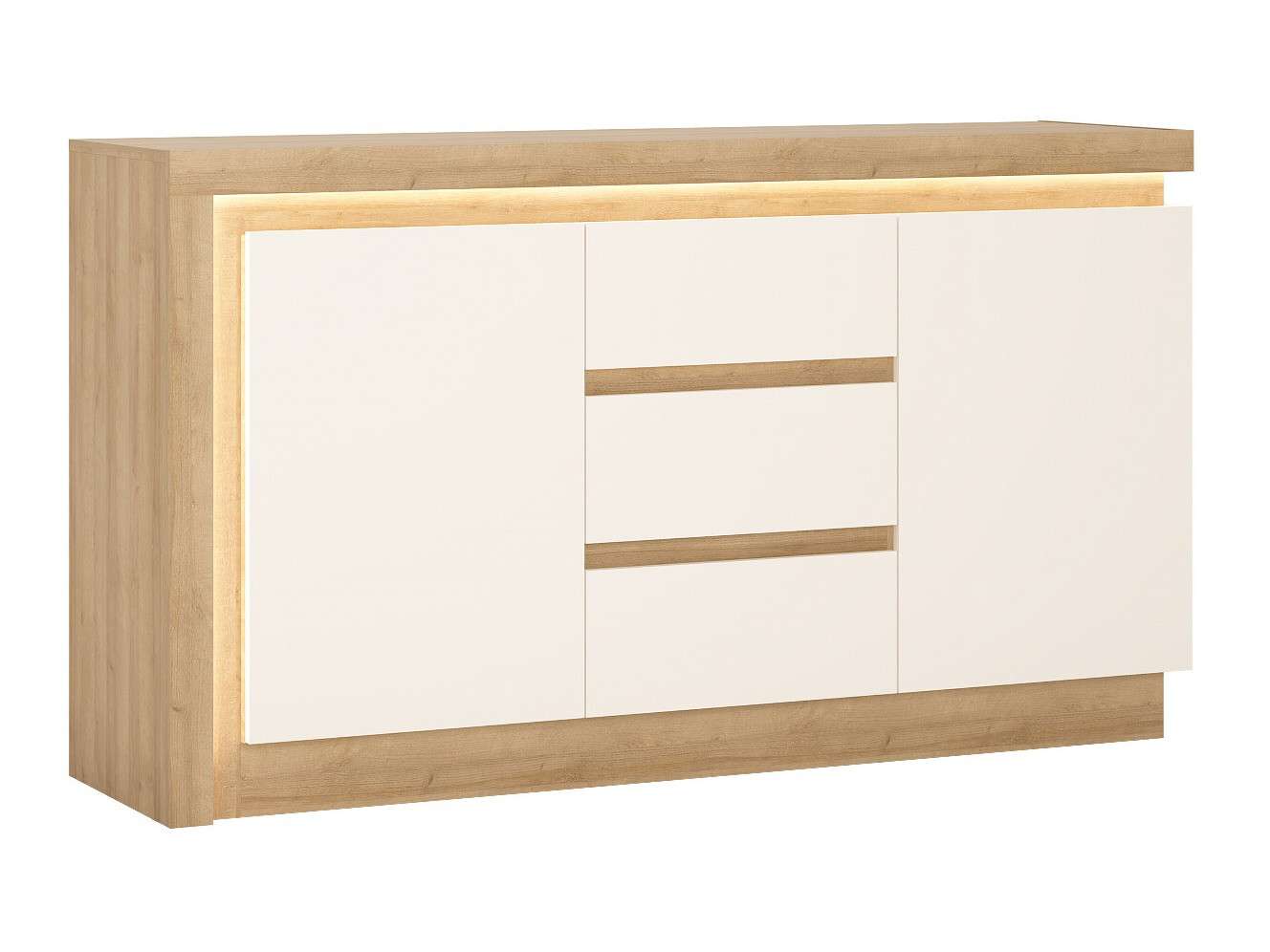 Kommode Feldeli 103 (Hvid + Egetræ)