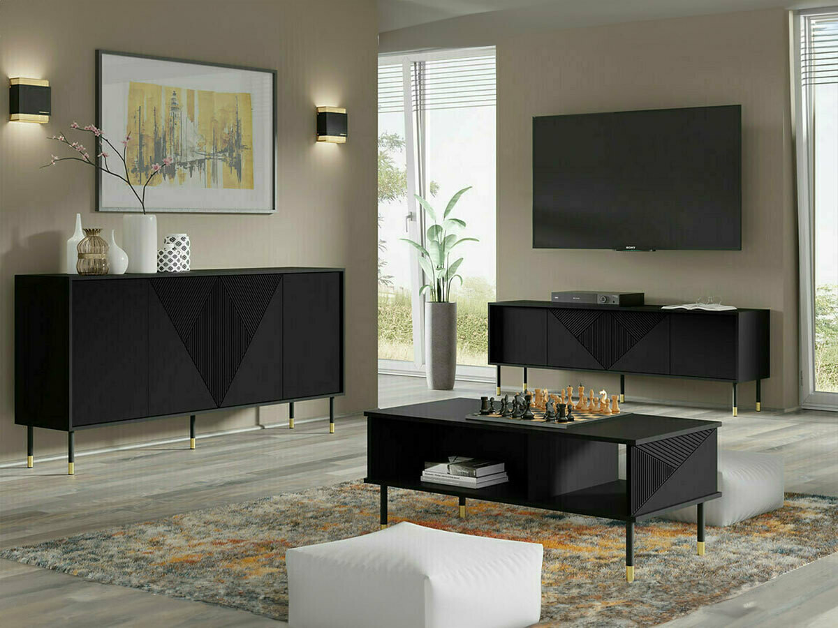 Stuemøbelsæt Teopha 104 (Sort)