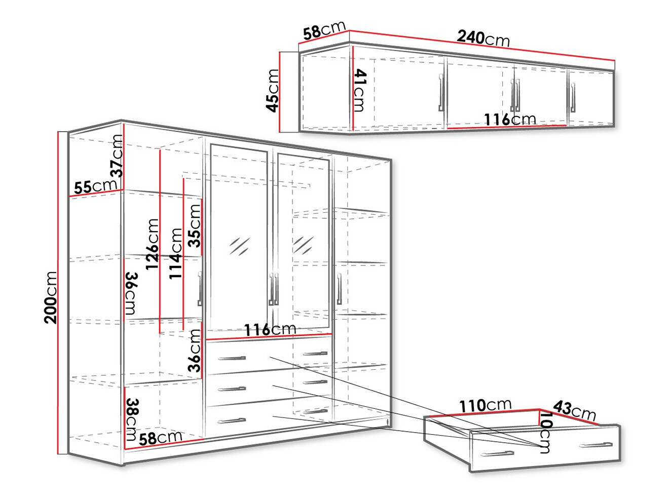 Garderobeskab Dortivu III (Ja)