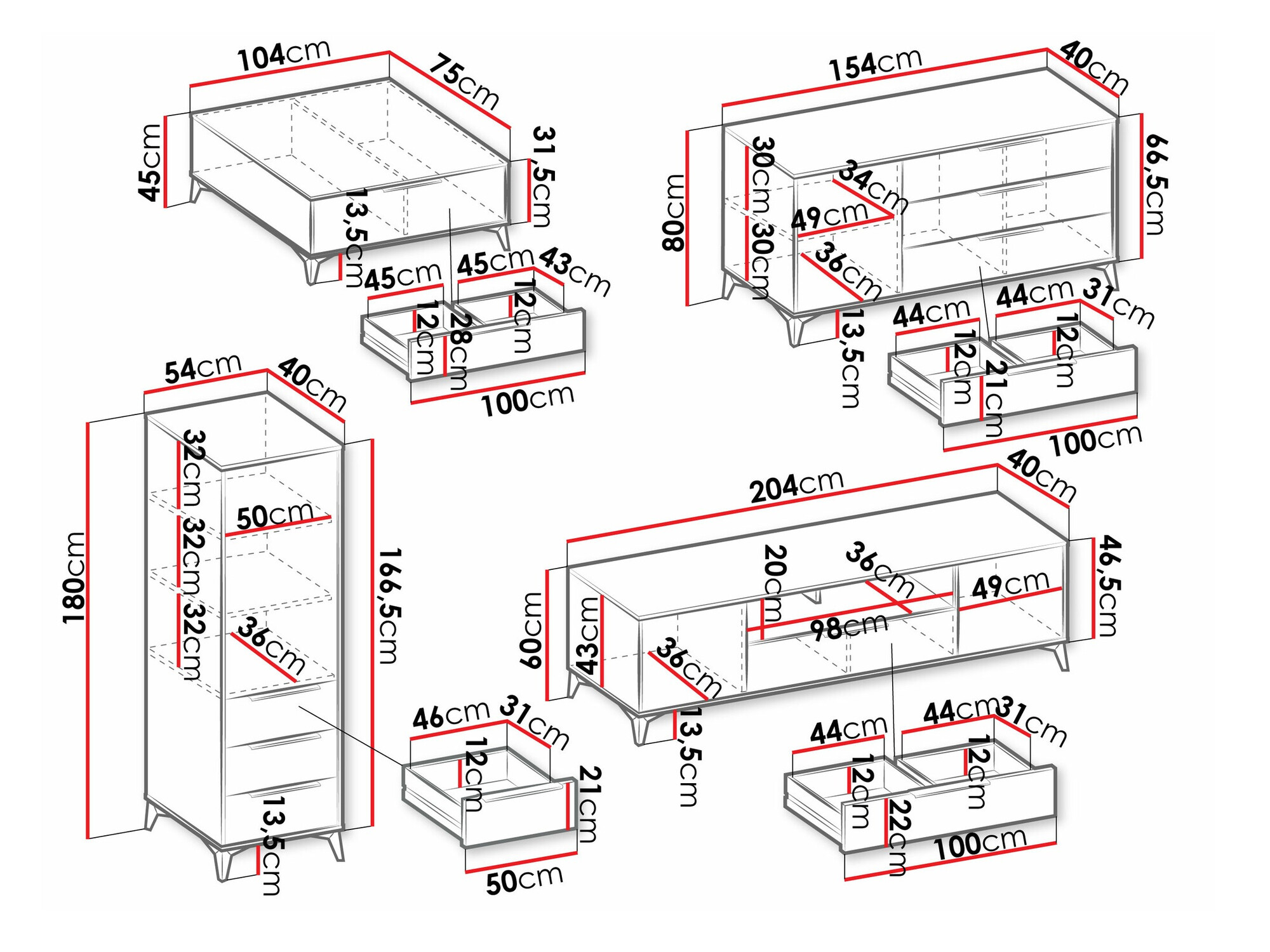 Stuemøbelsæt Comfivo Citrus