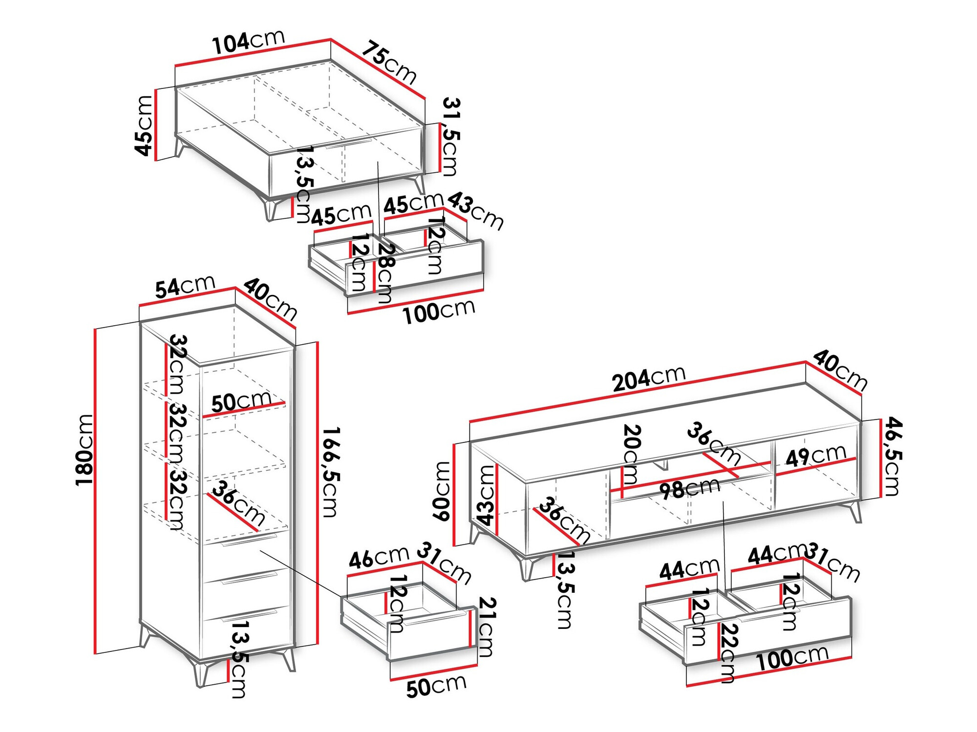 Stuemøblersæt Comfivo Camlue 107
