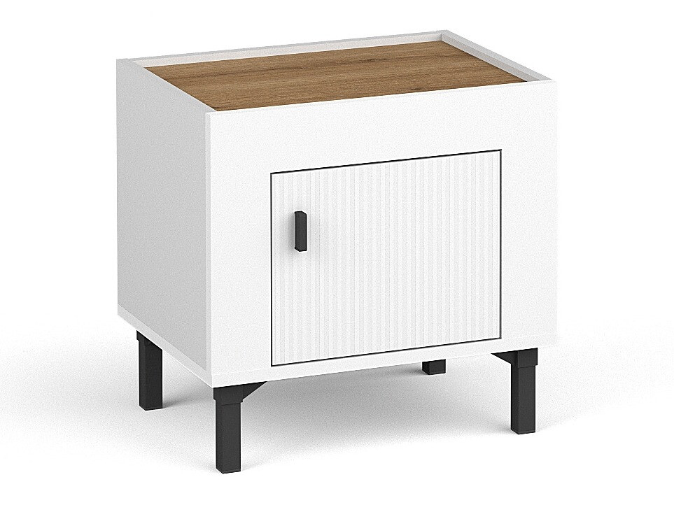 Sengebord Mormavu 109 (Mat hvid)