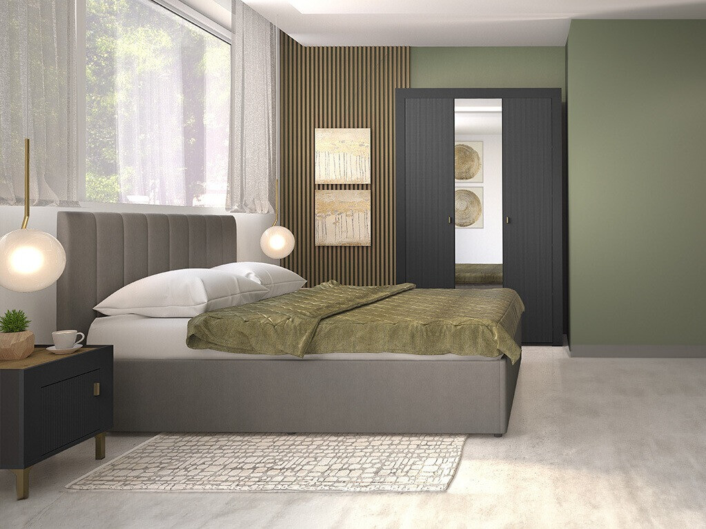 Soveværelsessæt Mormavu 113 (Mat sort)