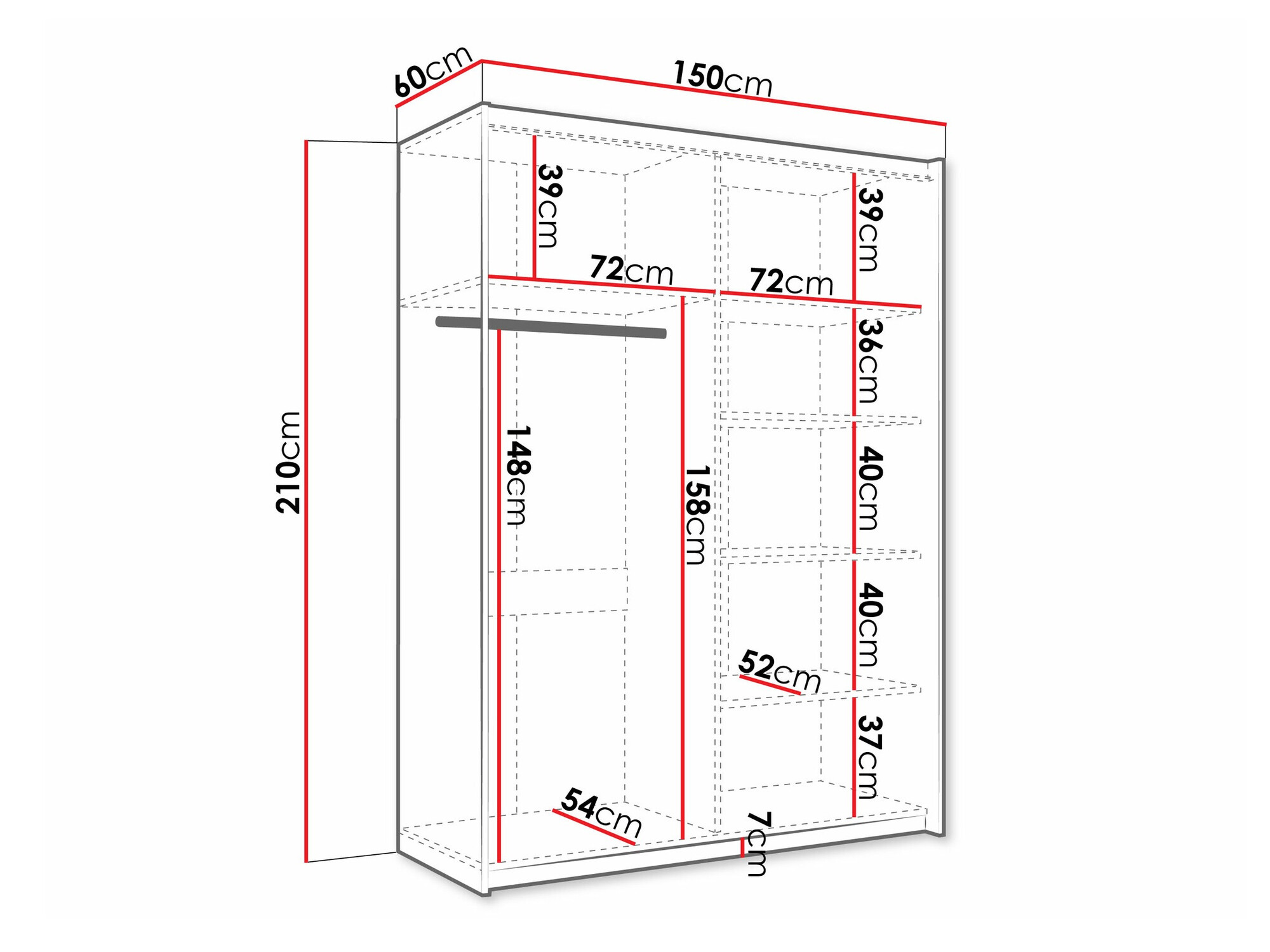 Garderobeskab Comfivo Granium I