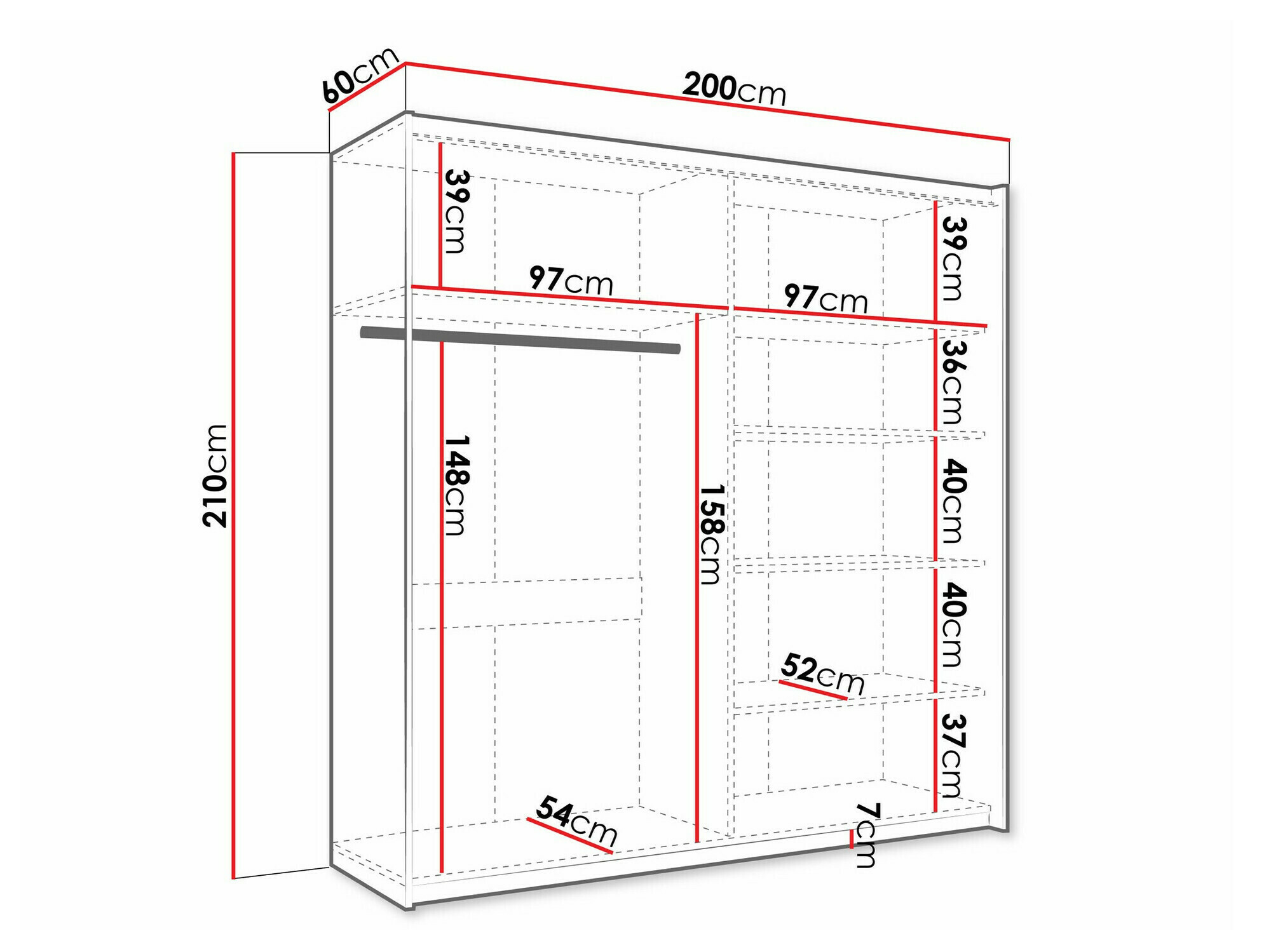 Garderobeskab Comfivo Granium II