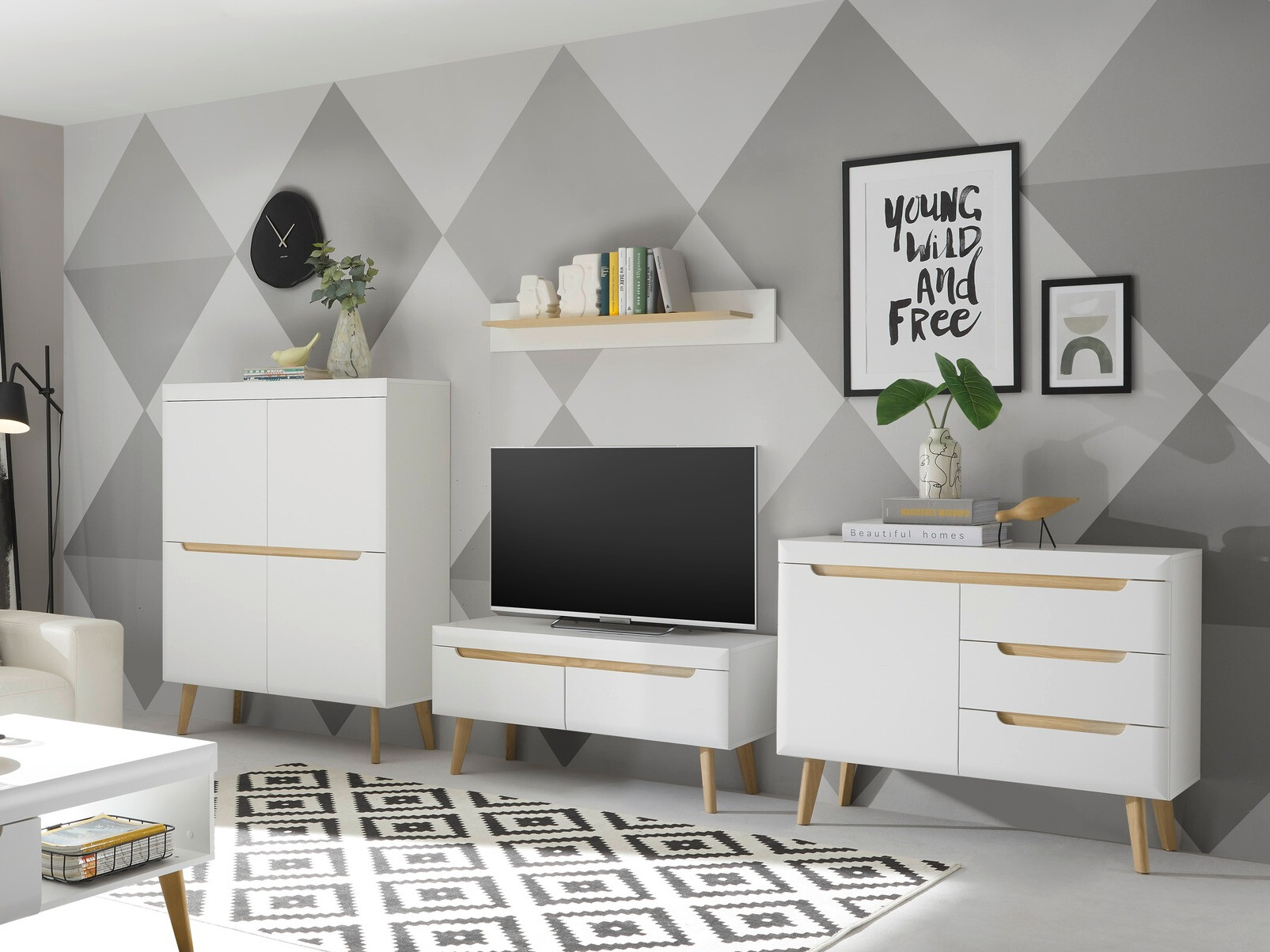 Kommode Vircava 104 (Hvid)