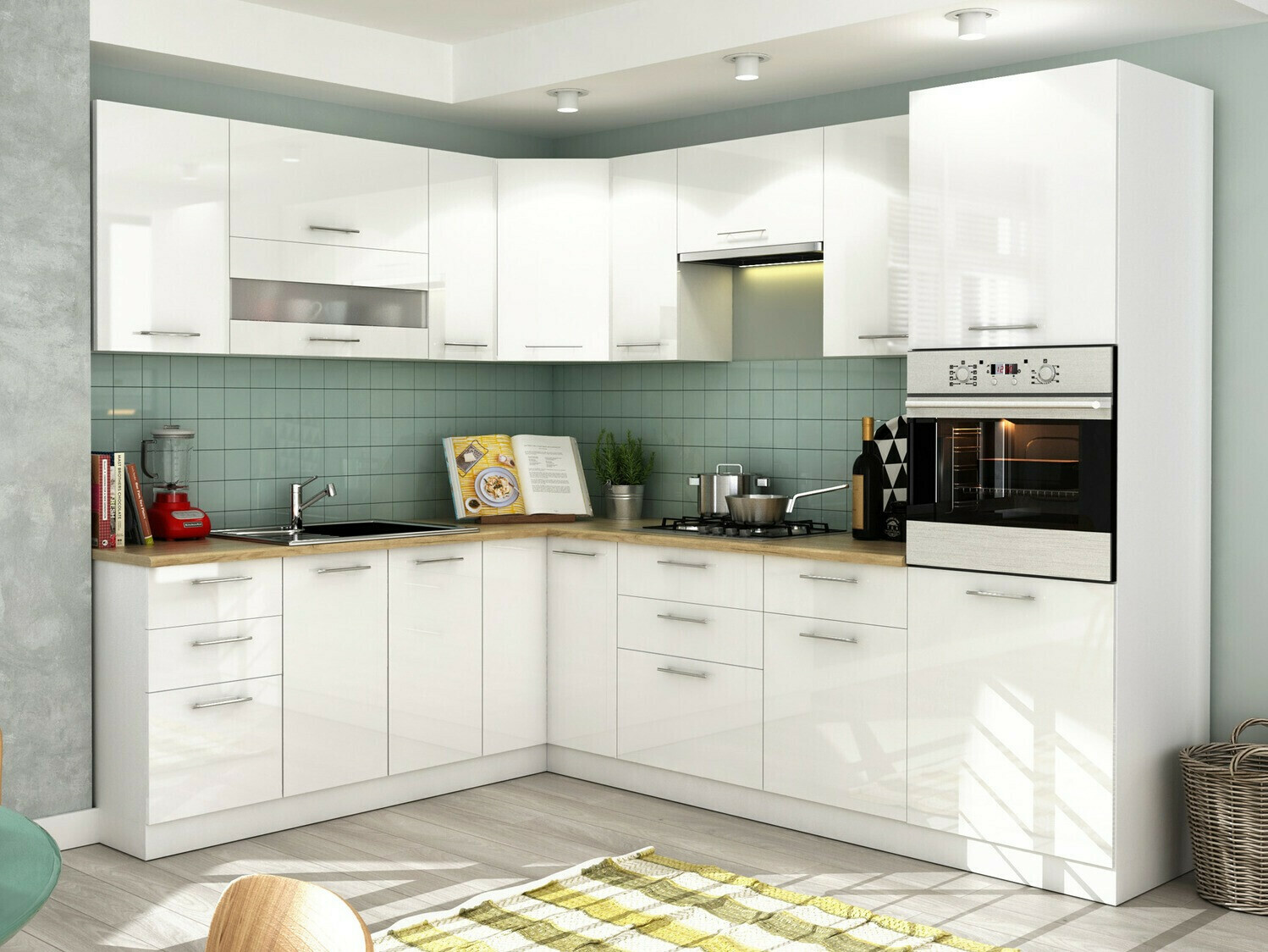 Modulvægskab Tiffa White 125