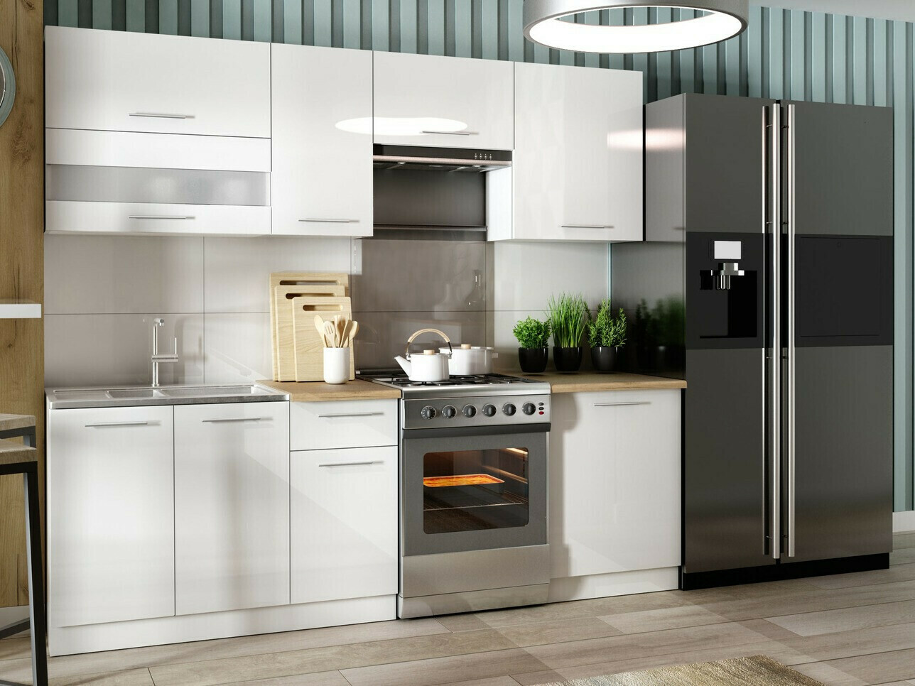 Modulvægskab Tiffa White 128