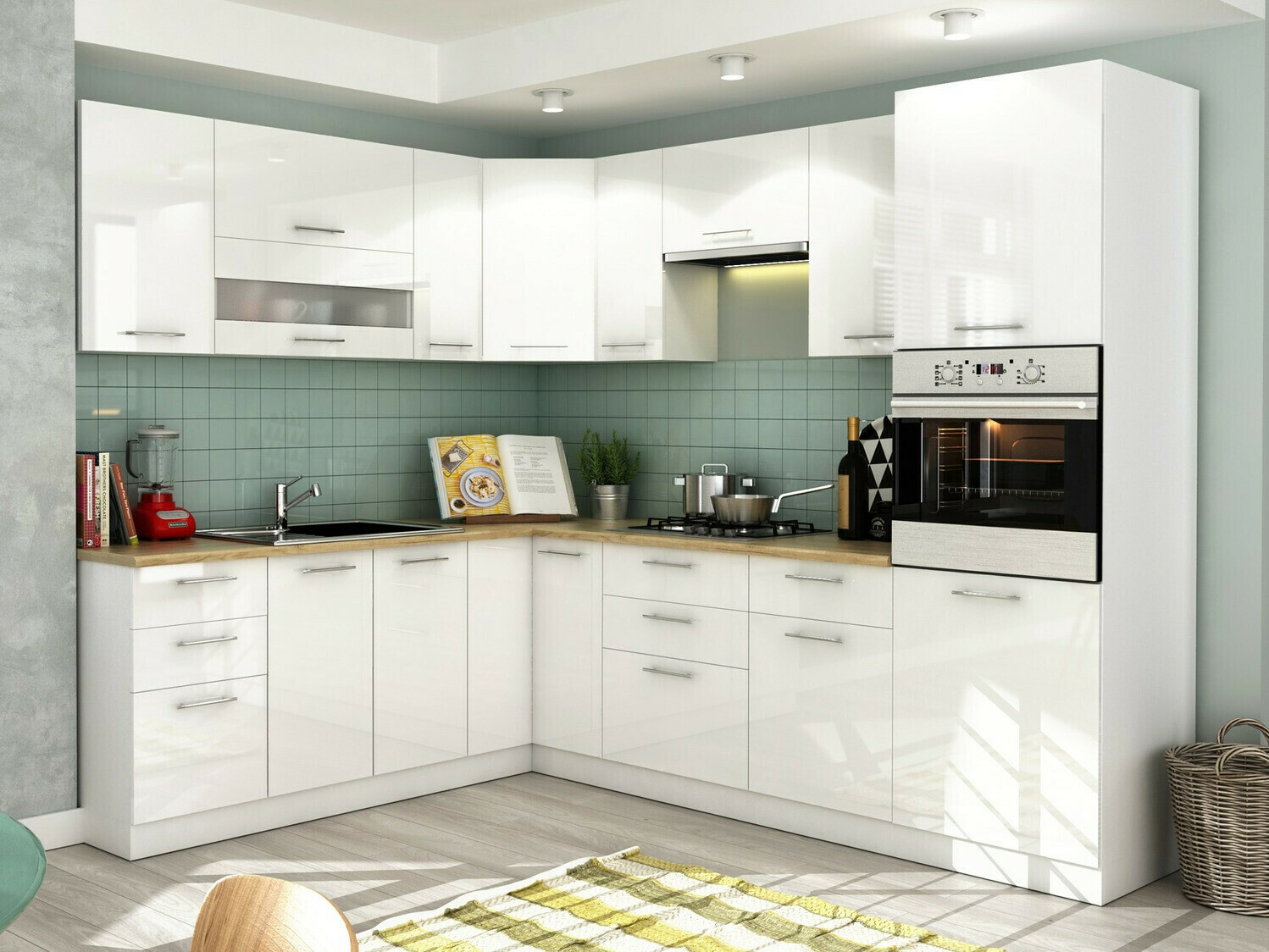 Modulvægskab Tiffa White 128